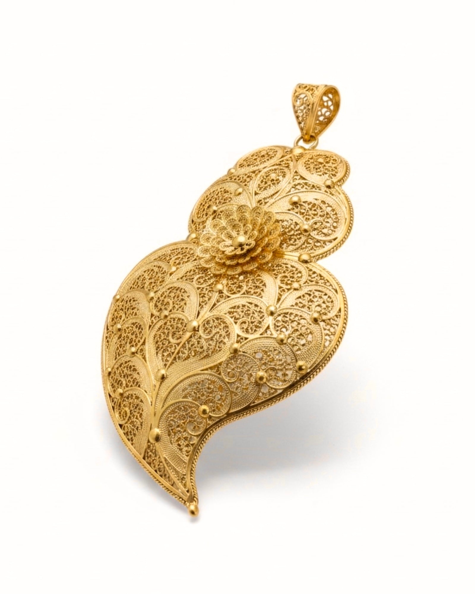Medalha Coração de Viana em Prata Dourada - 8.7cm