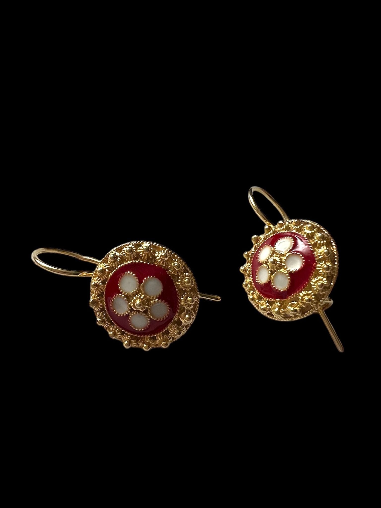 Snail Earrings in Gold Plated Silver