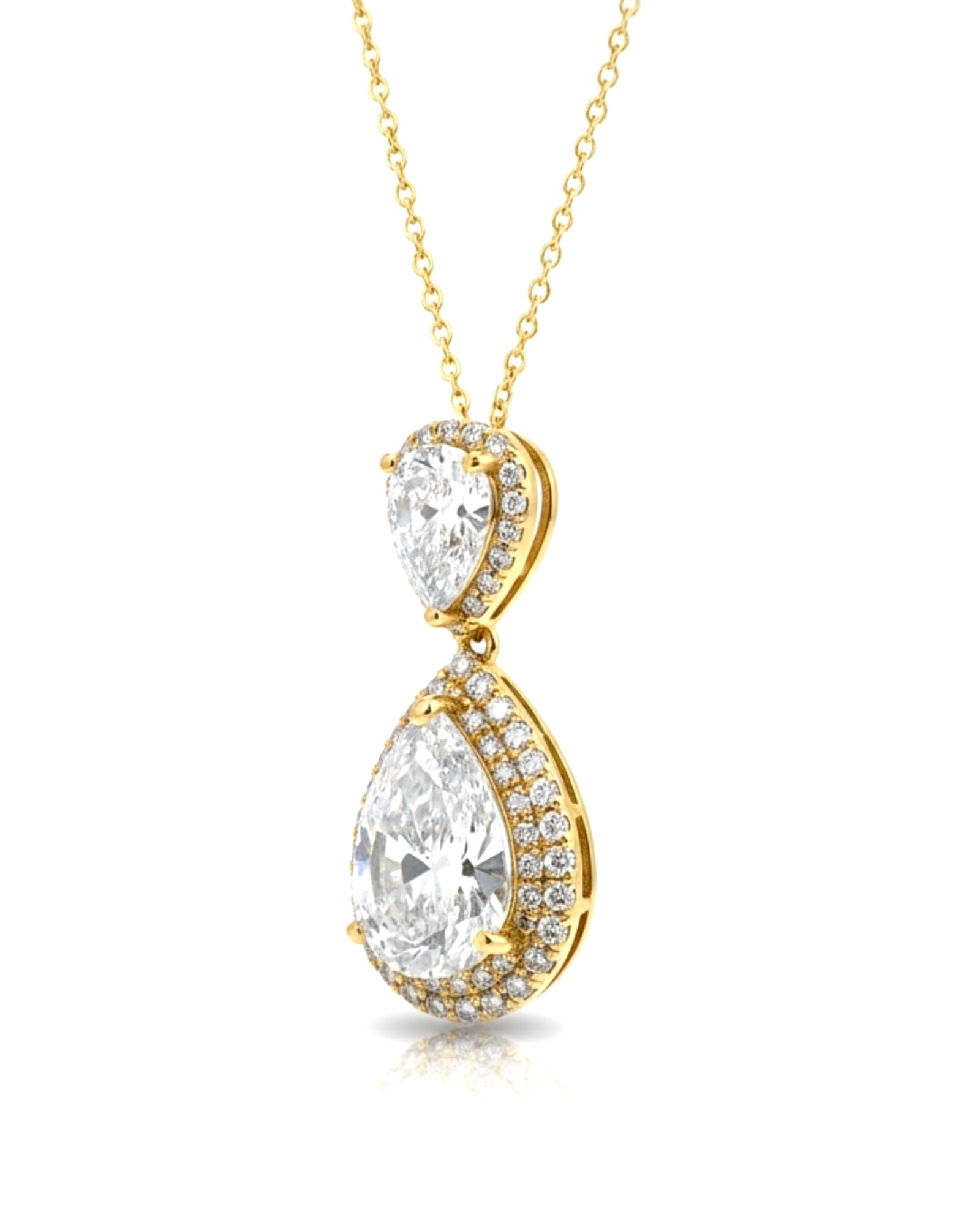 Colar Gota em Prata Dourada