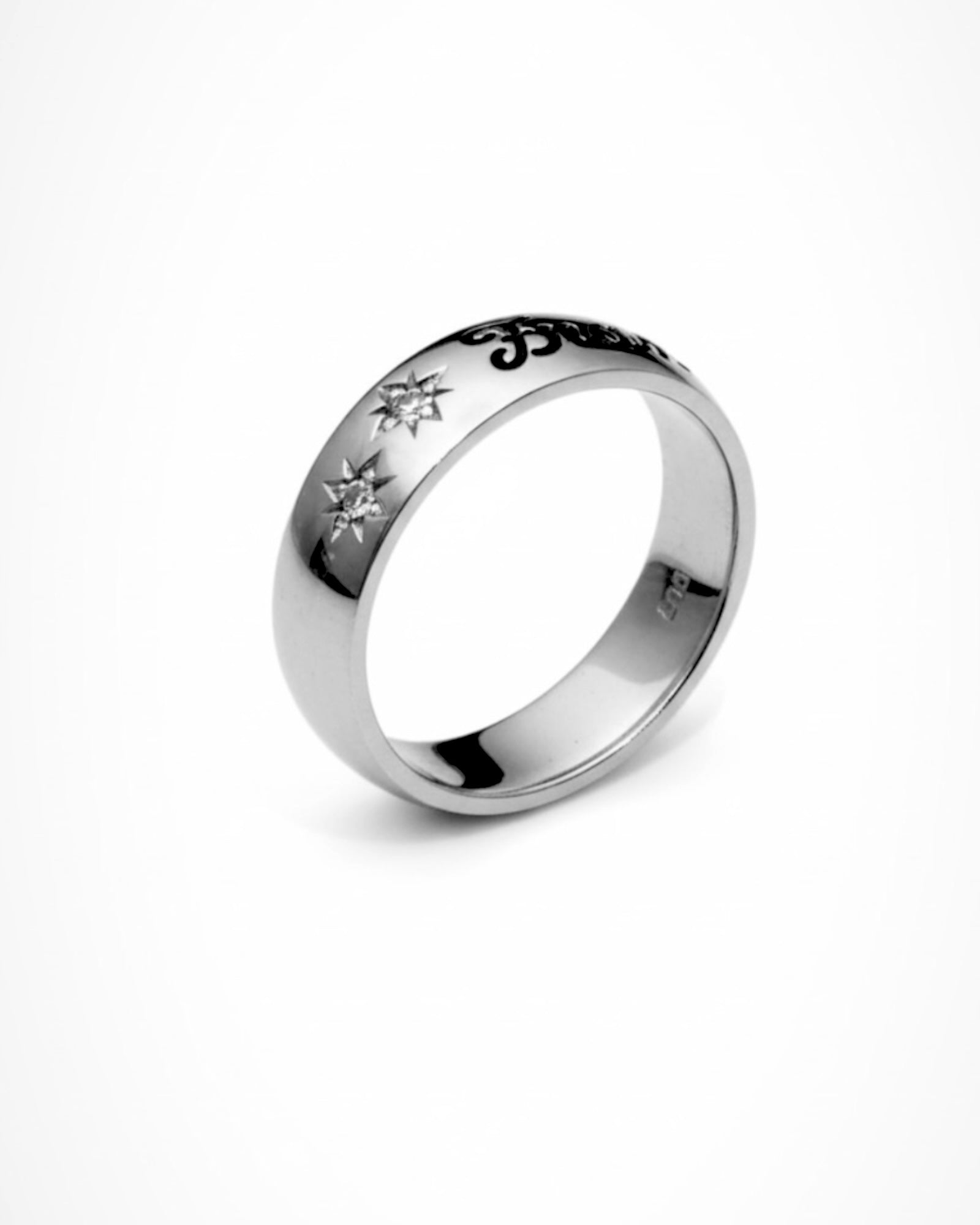 Ring with the name Francisco in silver (customizable)