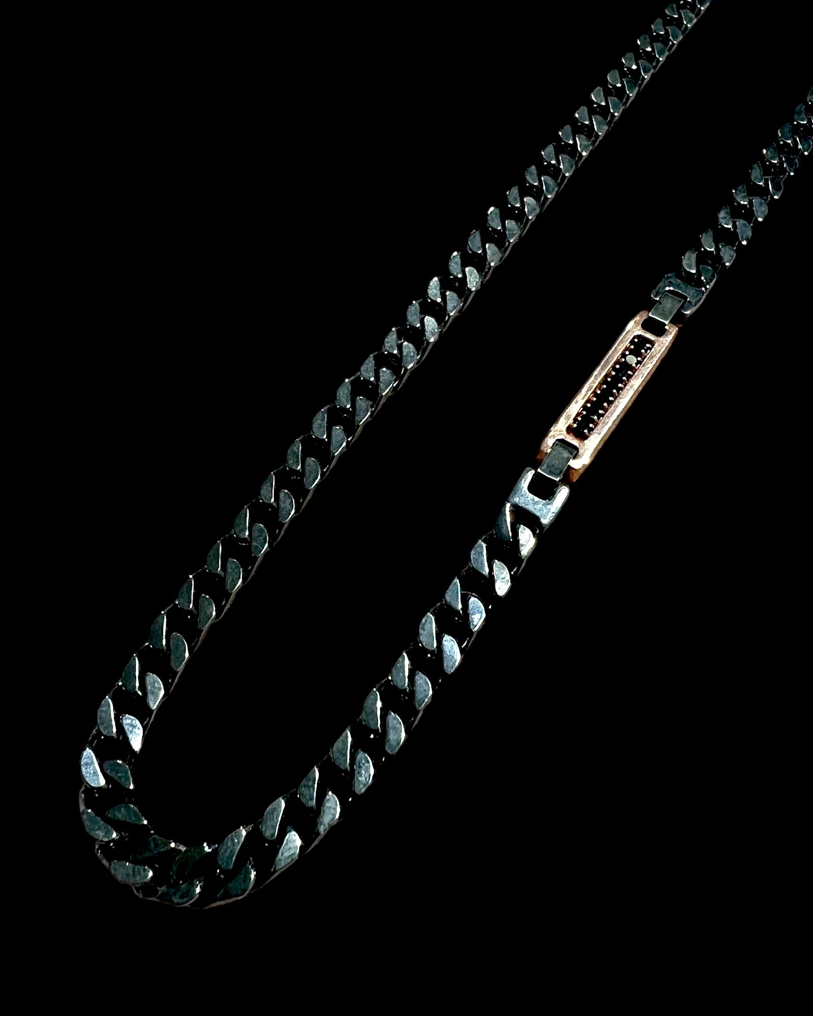 Men's Necklace in Silver and Rose Silver