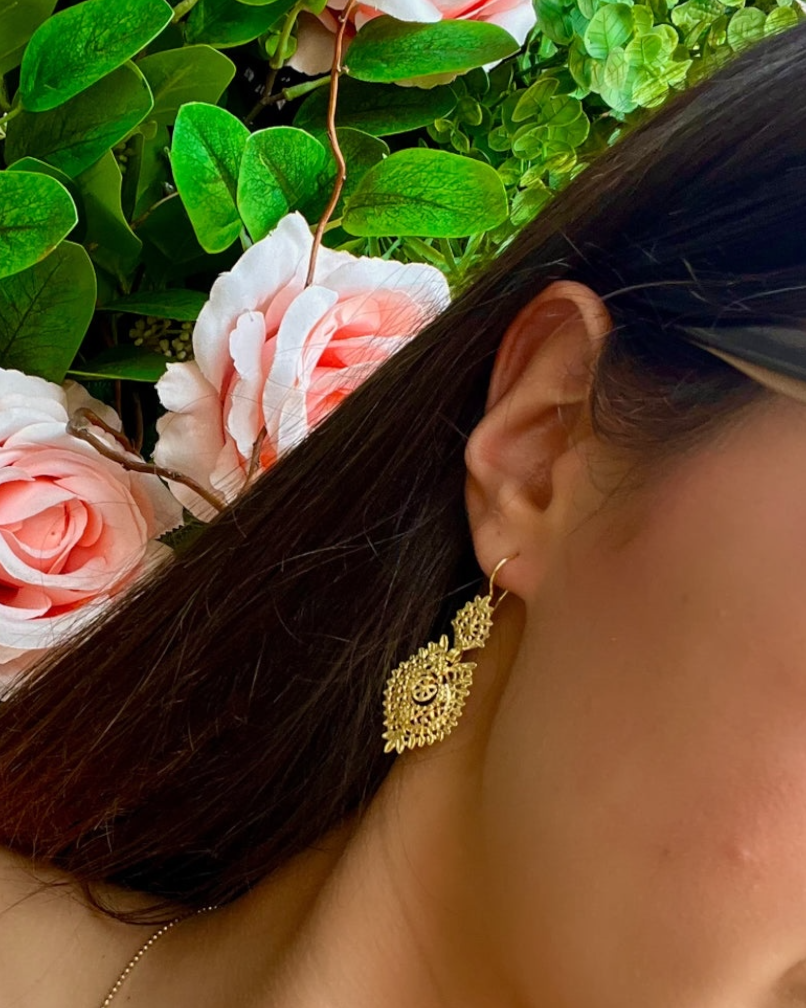 Queen Earrings in Gold Plated Silver