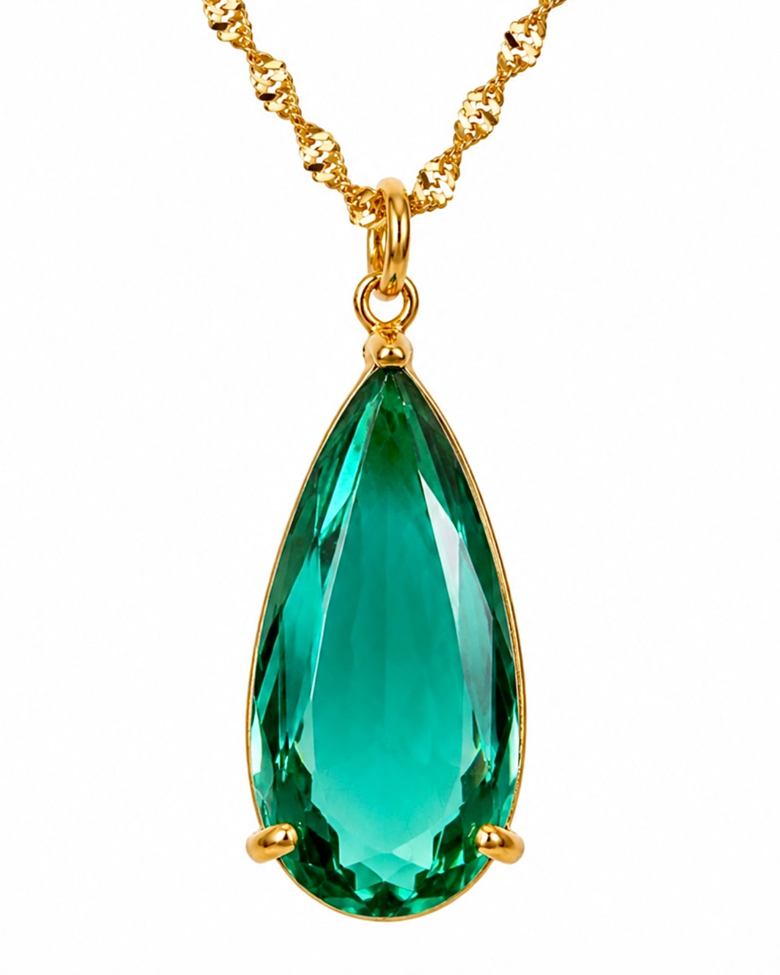 Colar Gota Verde