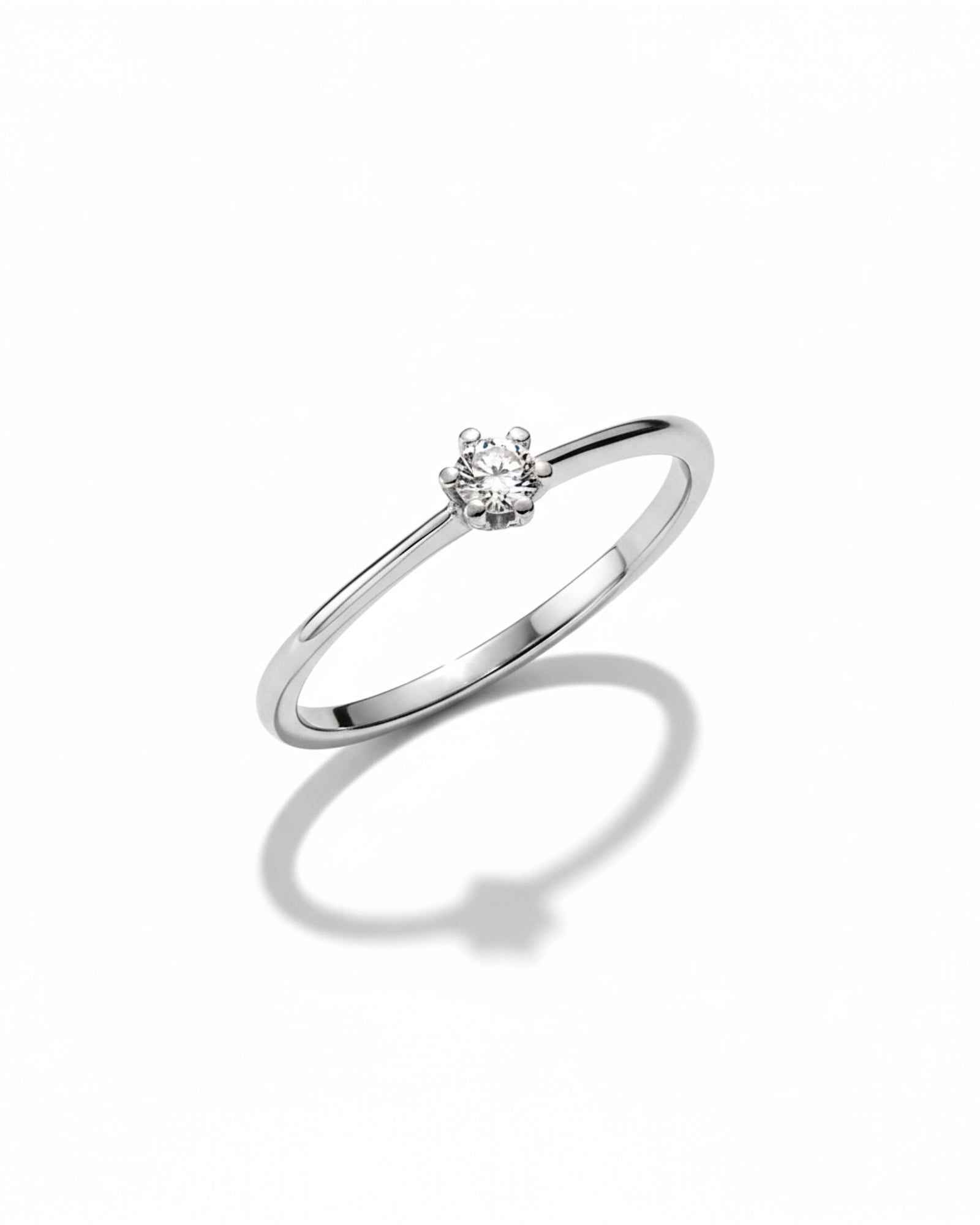 Anel Noivado Solitário em Ouro