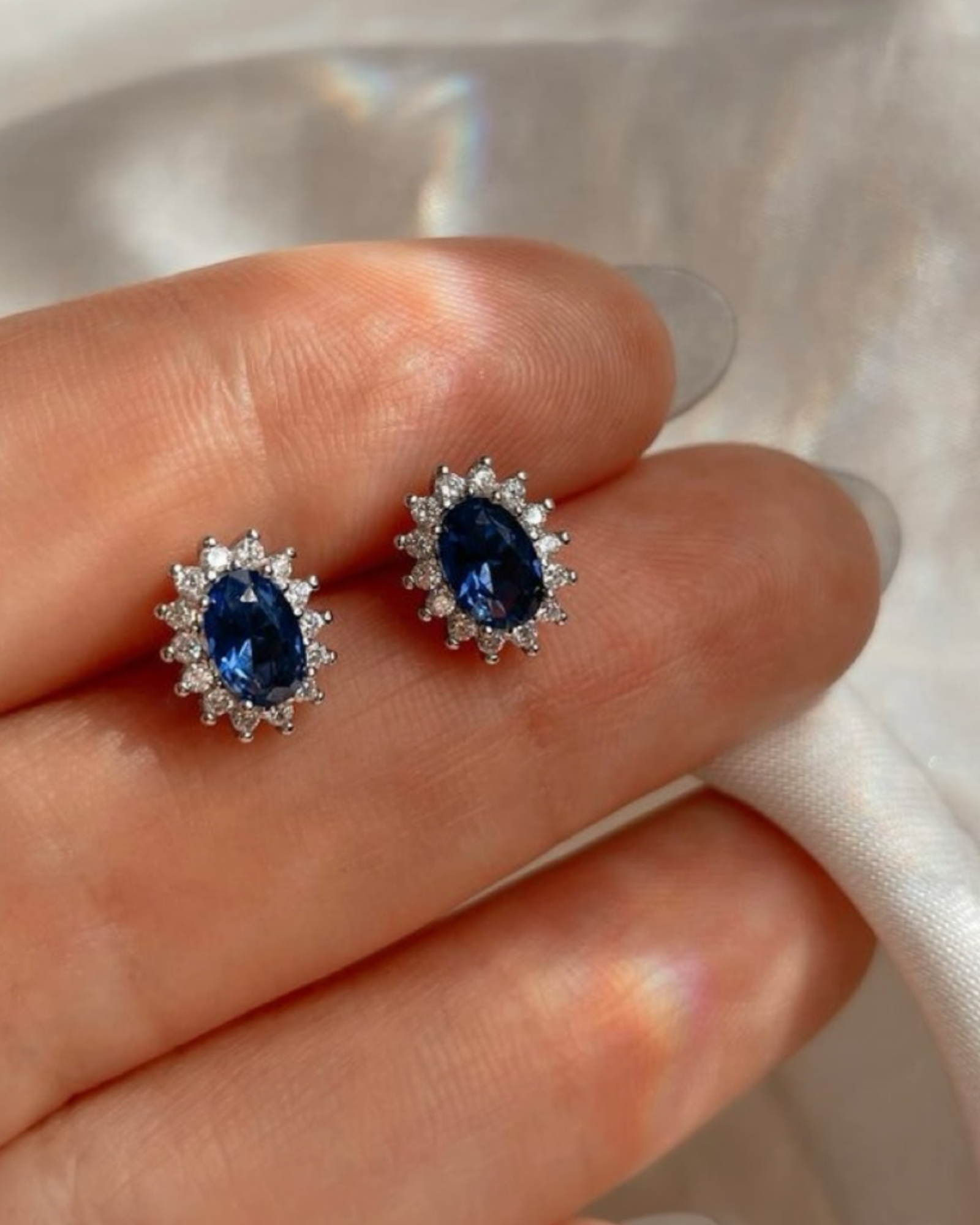 Pink Silver Sparkle Earrings