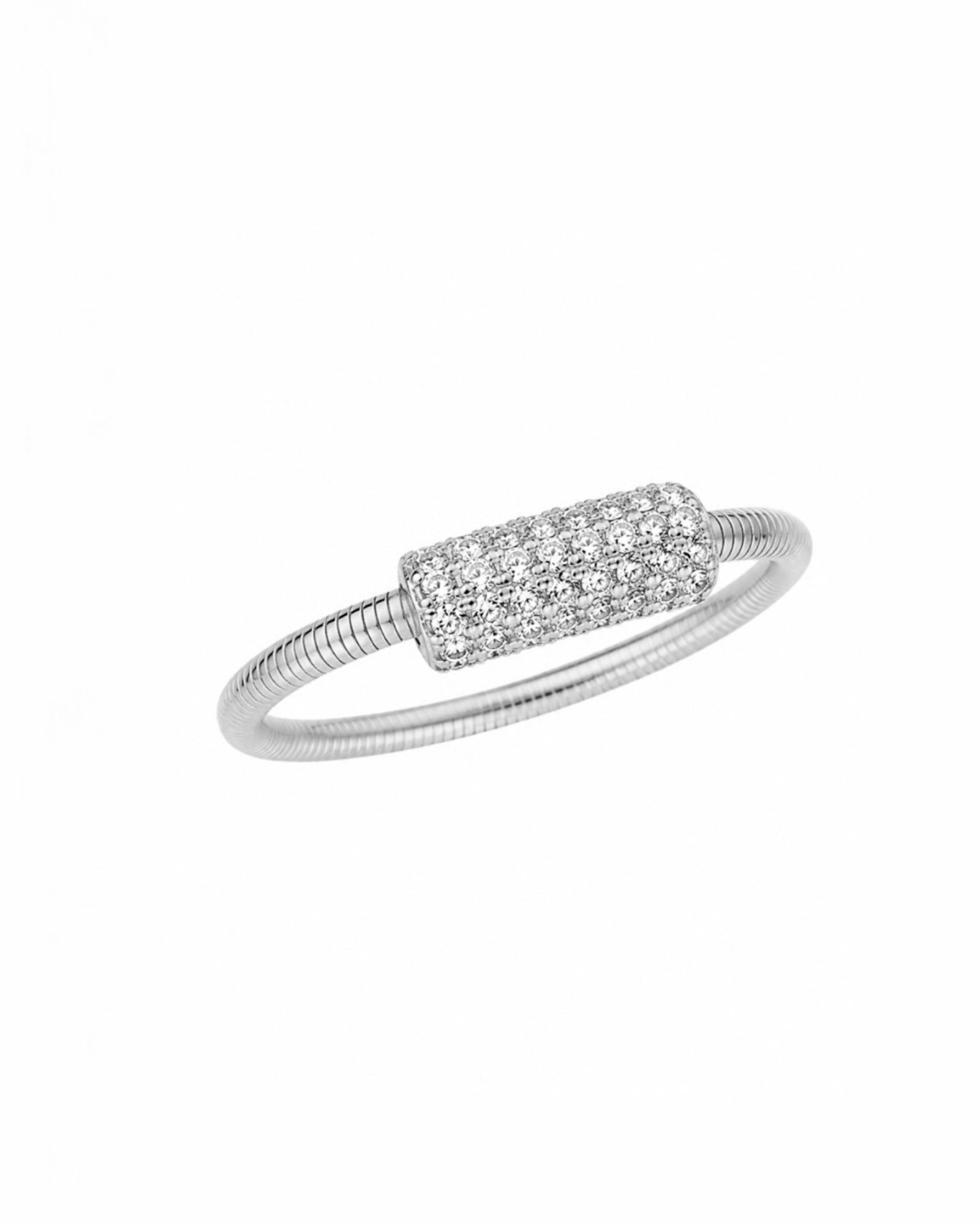 Anel Glamour Brilhante em Prata