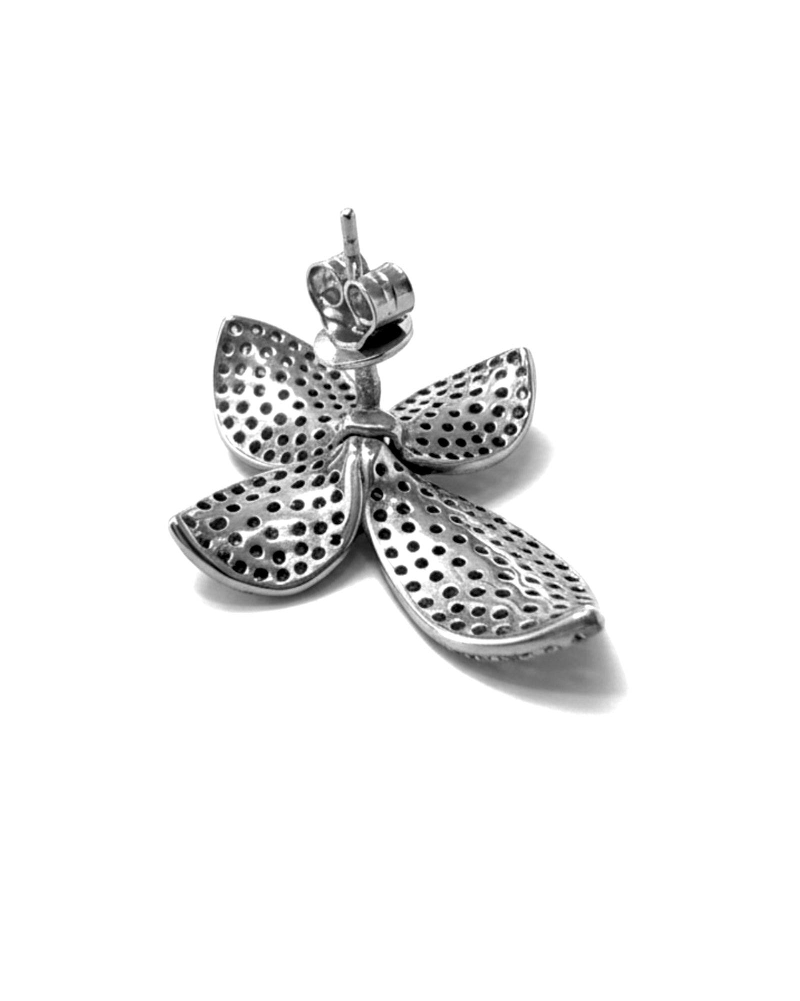 Silver Petal Earrings