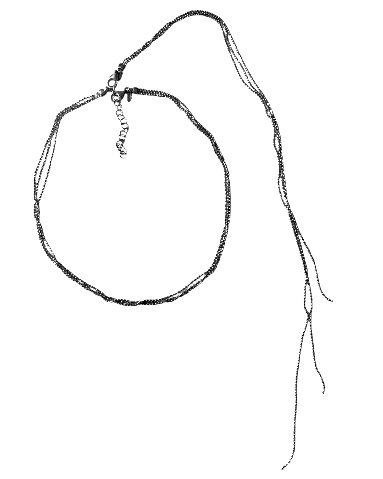 Silver Back/Chest Wire Necklace