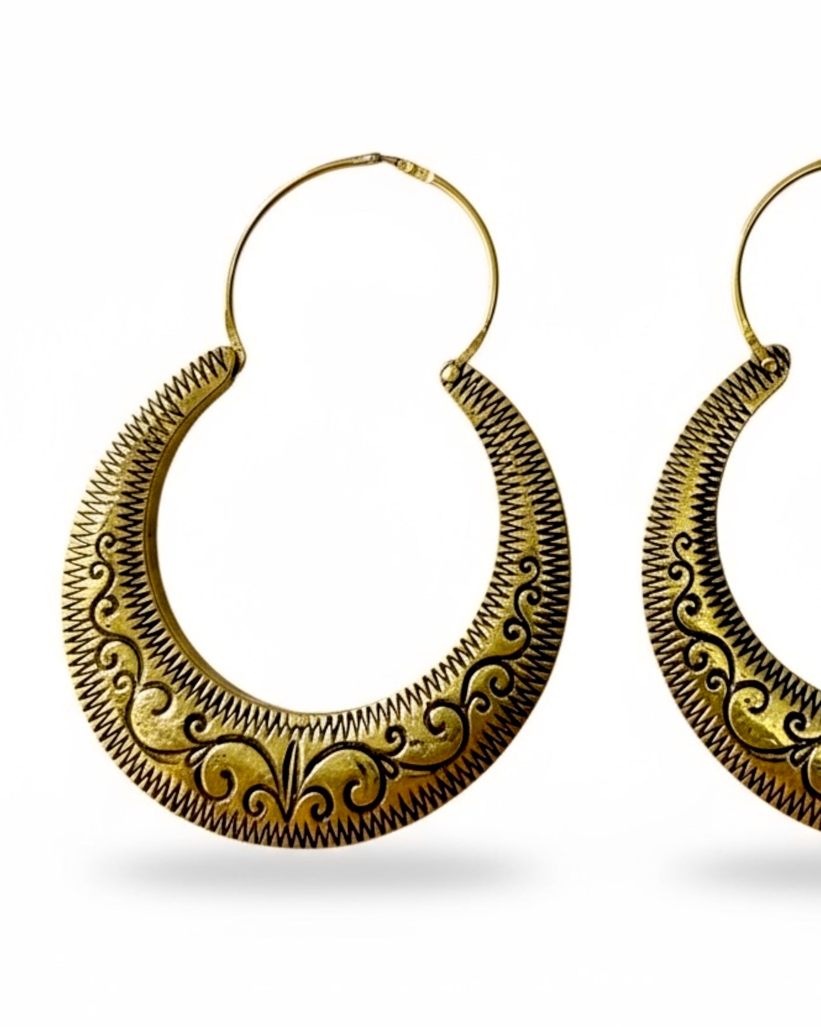 Baroque Earrings in Gilded Silver