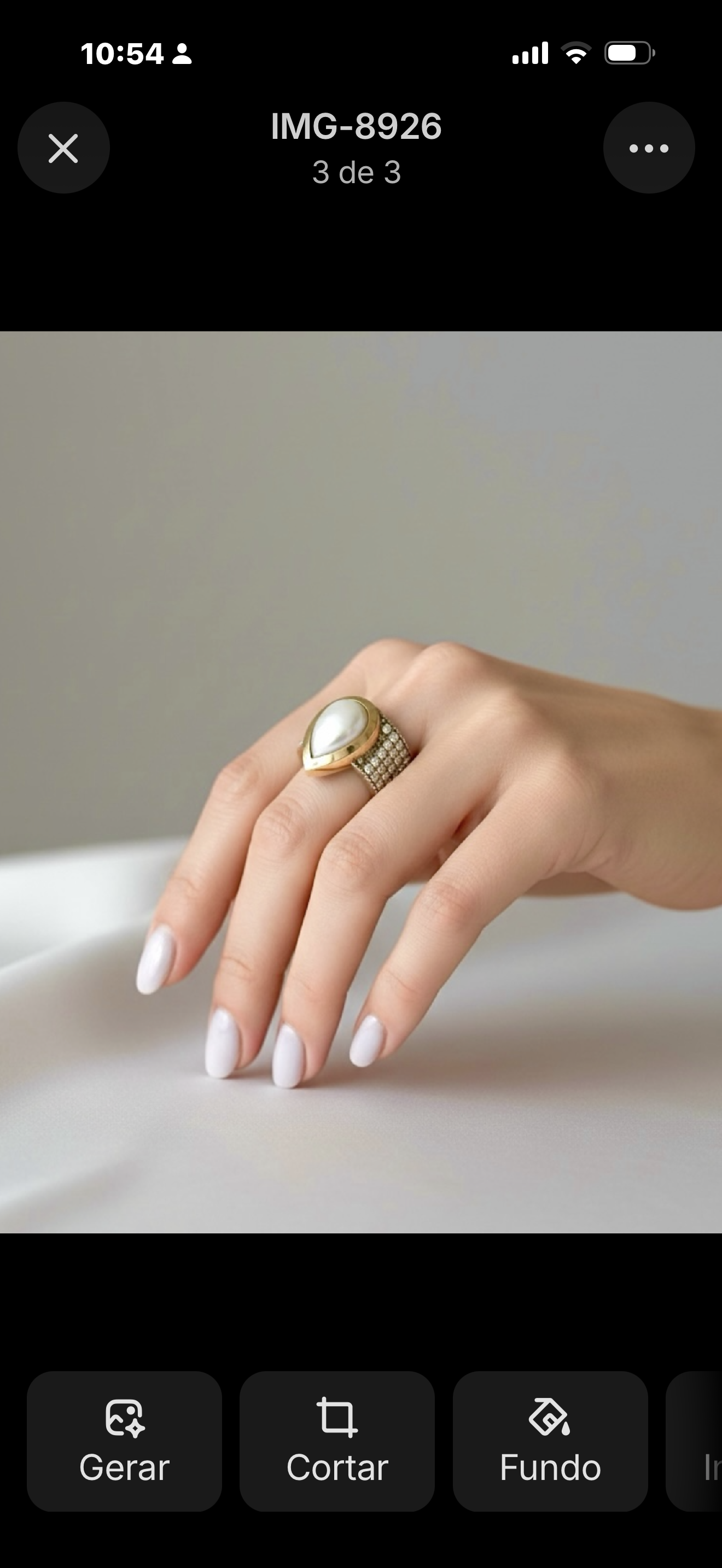 Anel em Prata e Ouro com Madrepérola