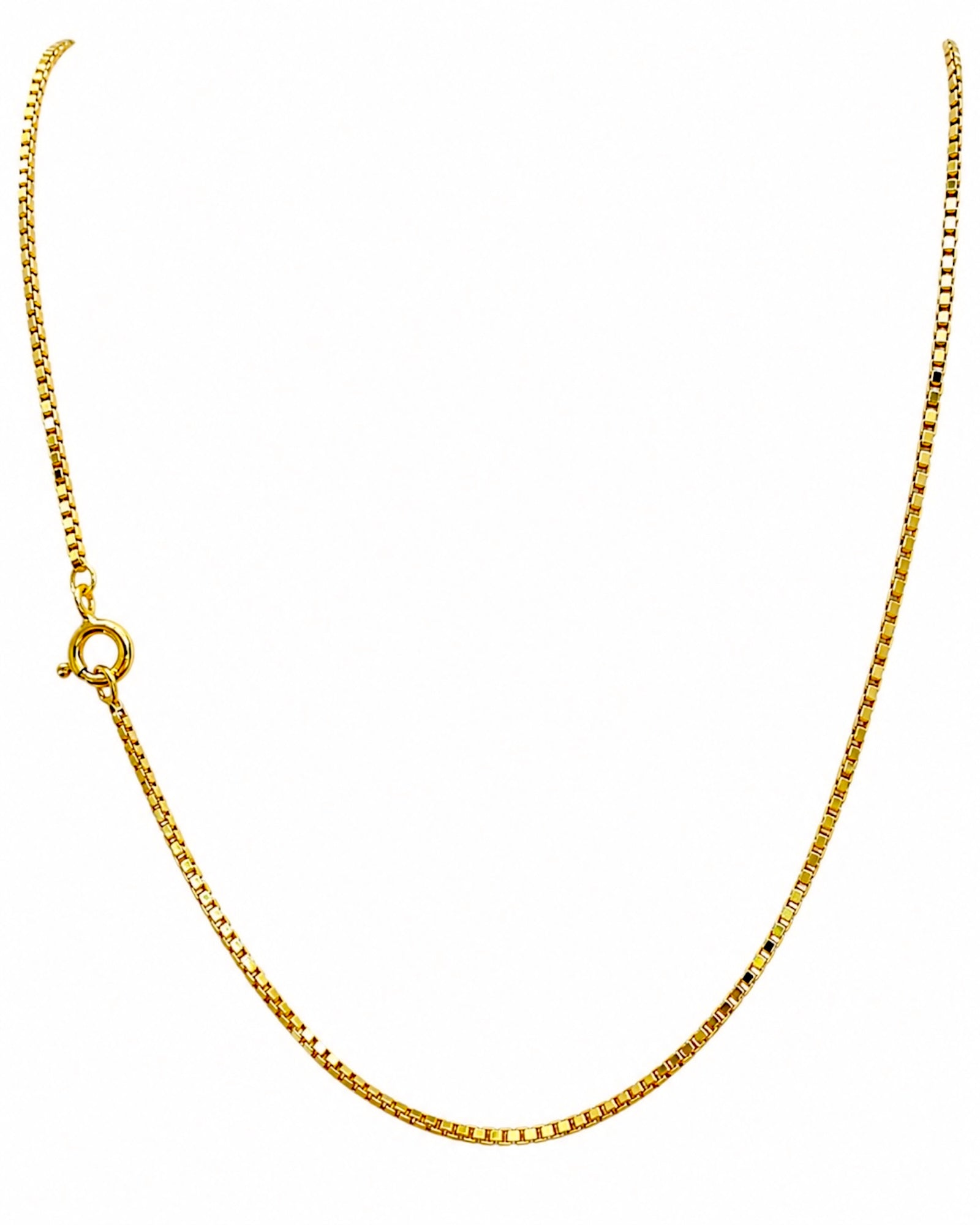 Colar Simples em Prata Dourada - 34cm