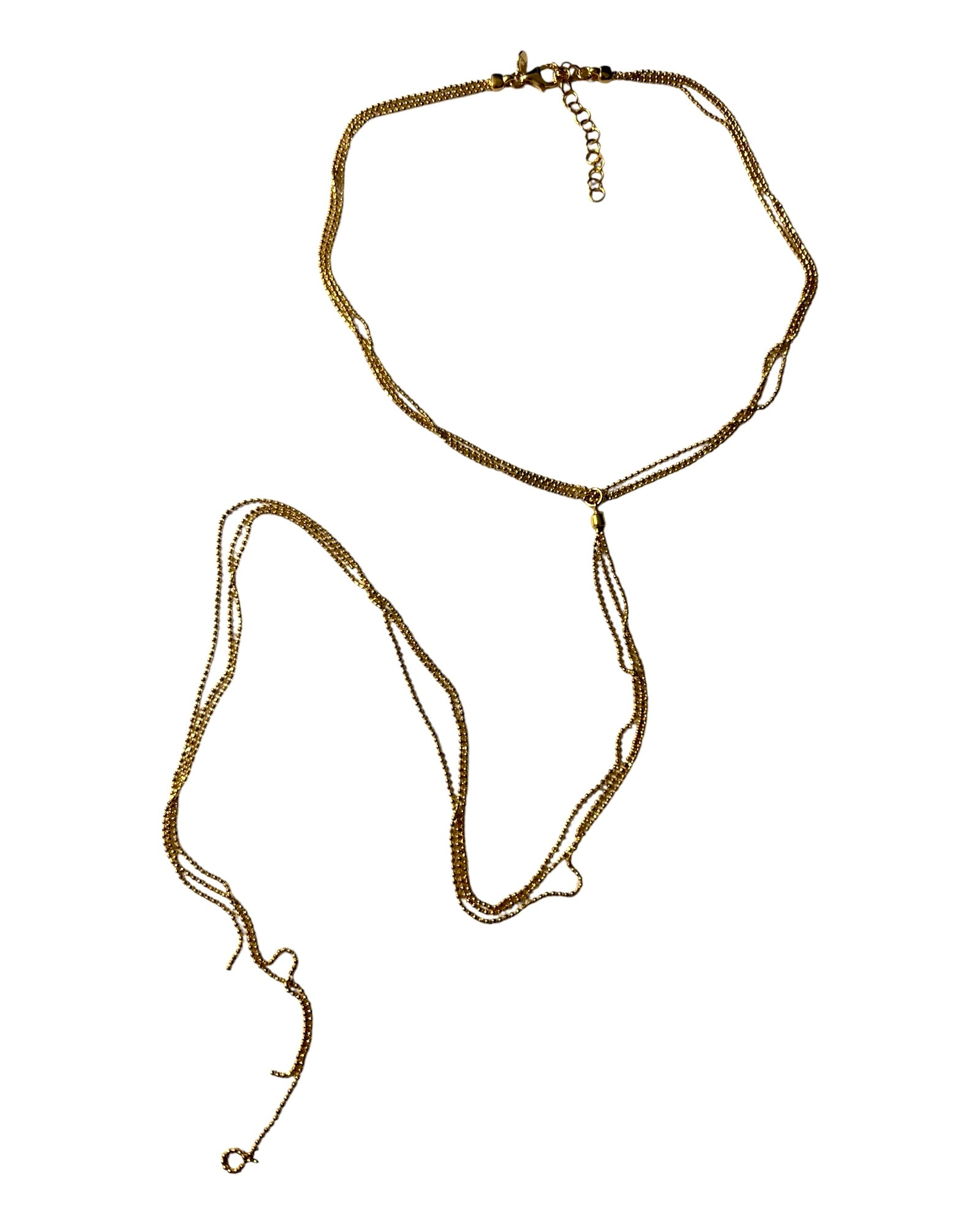 Long Necklace in Gold Plated Silver
