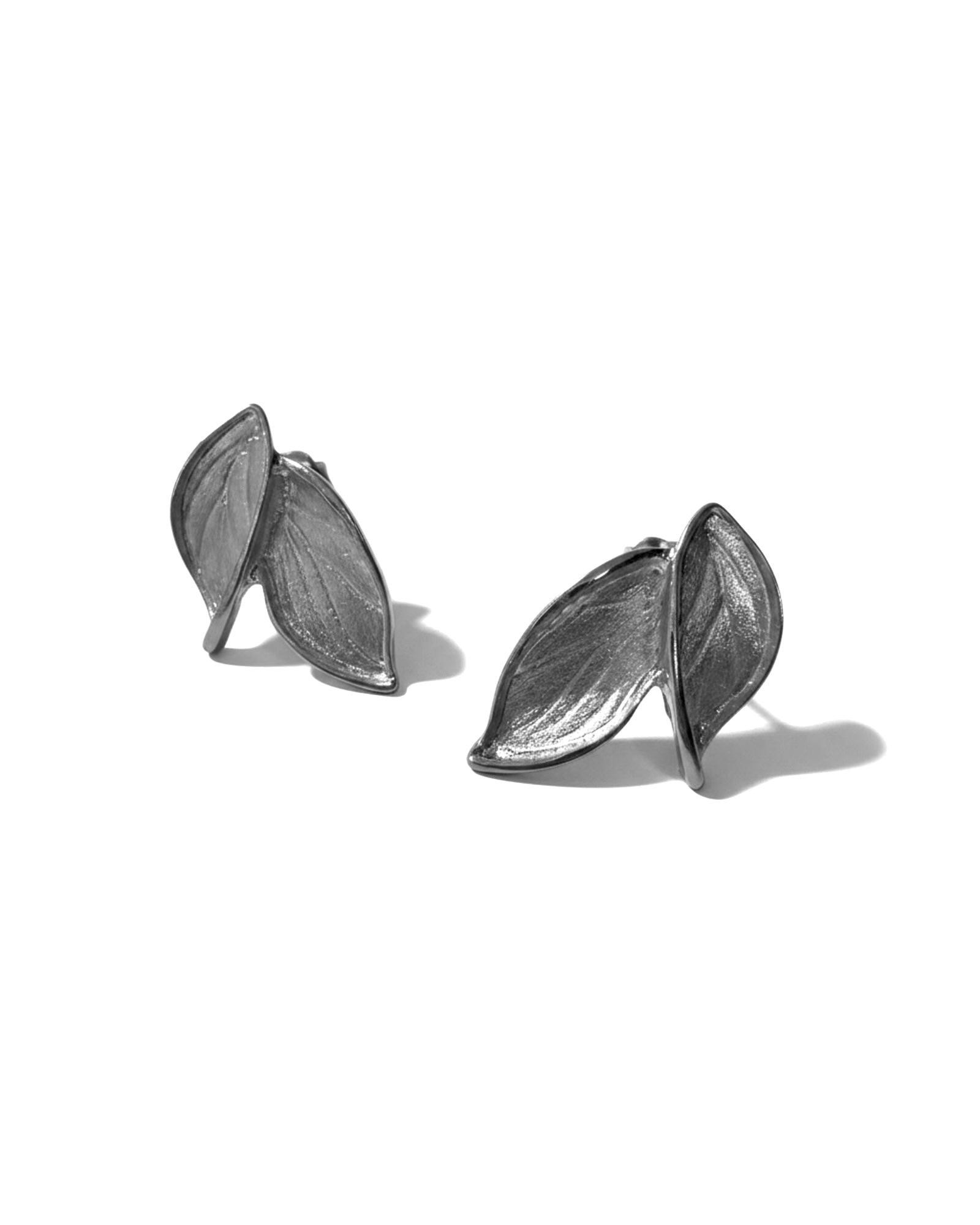 Silver Petal Earrings