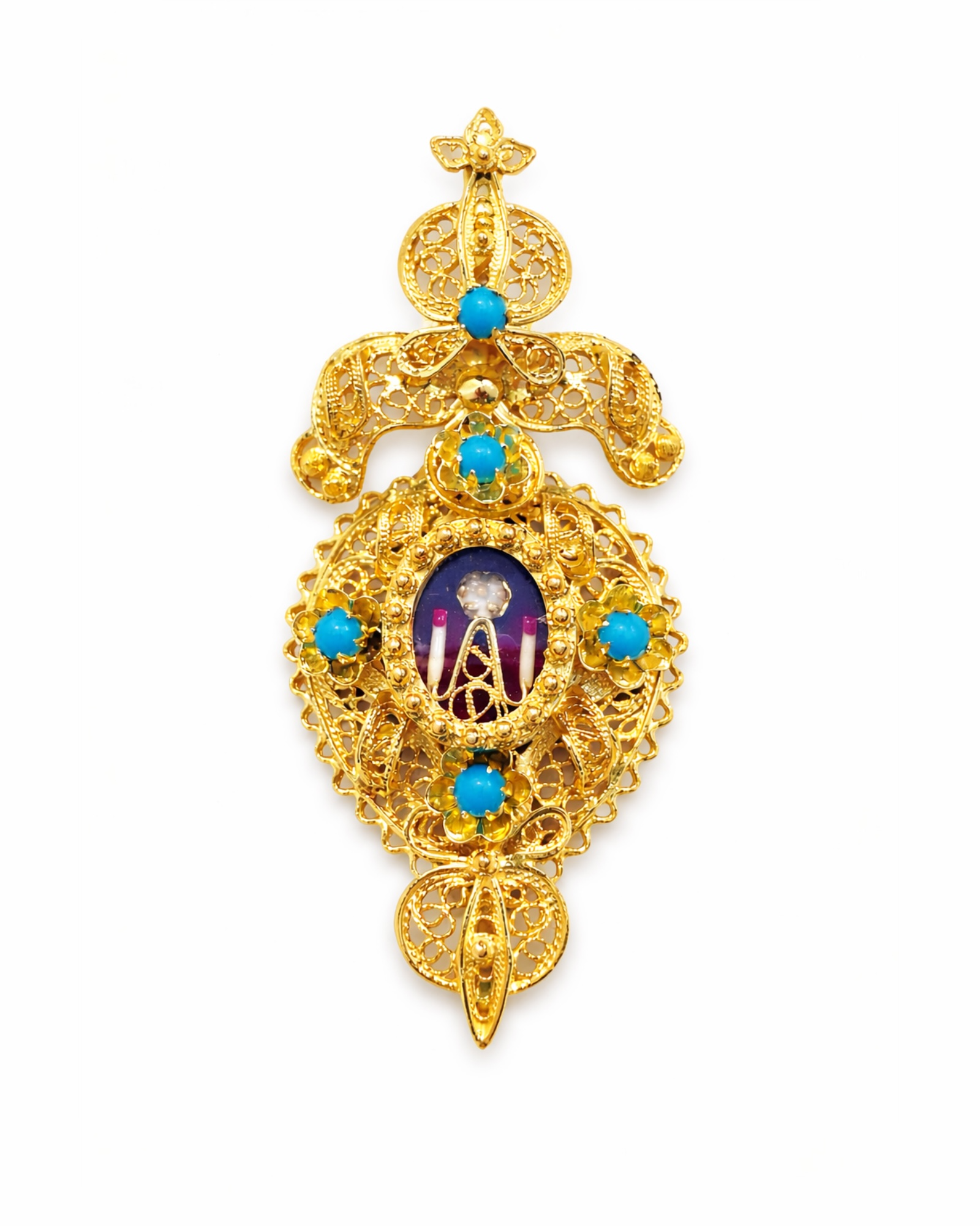 Gilded Silver Filigree Custody Medal