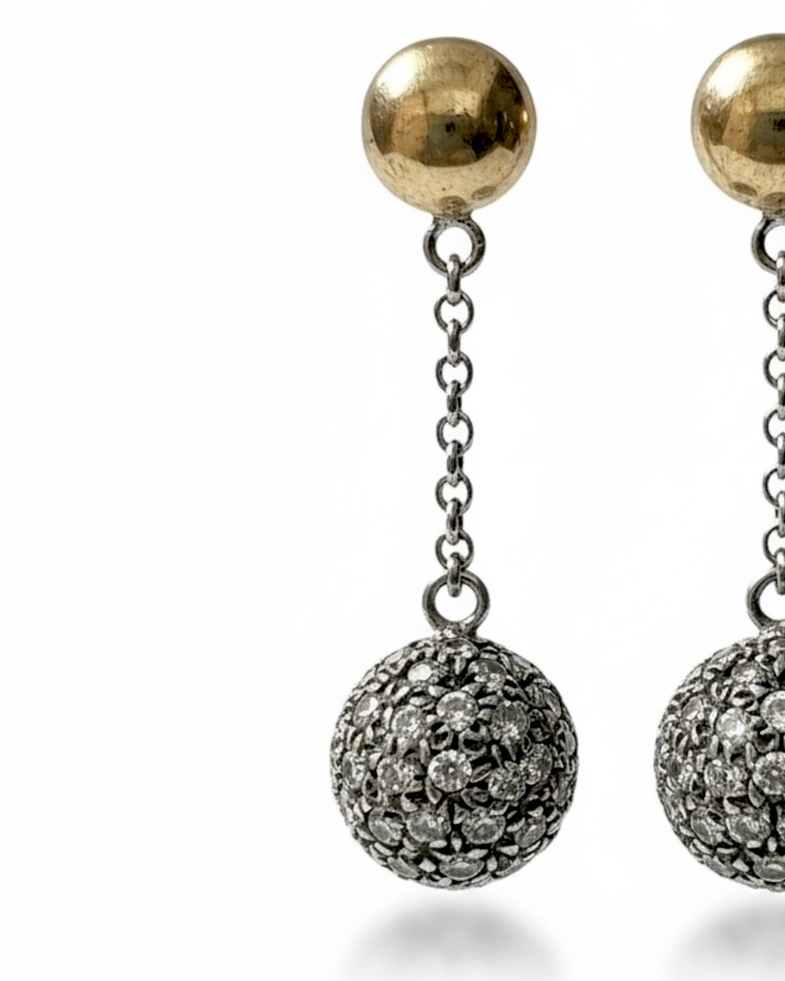 Brincos em Prata e Ouro