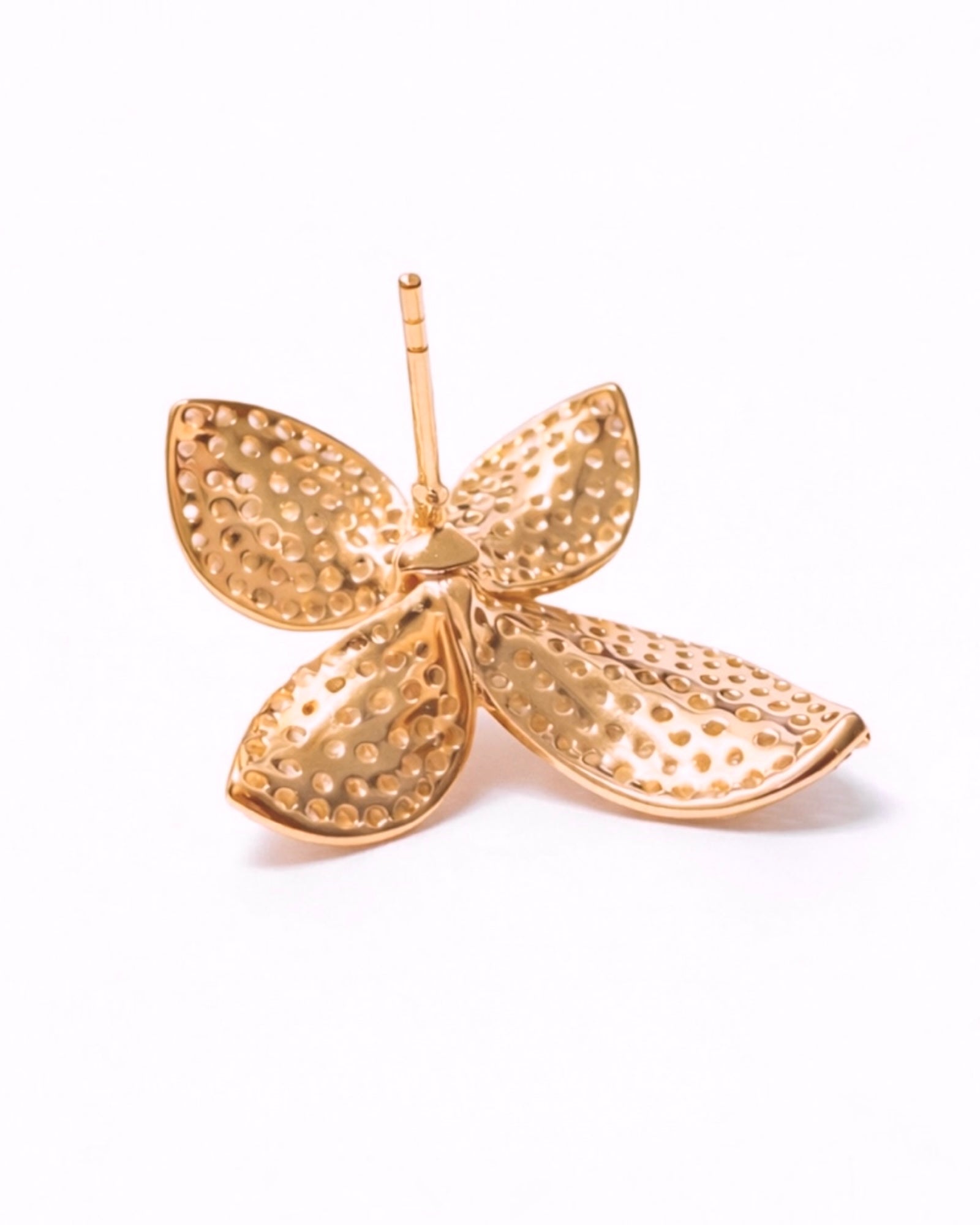 Brincos Pétalas em Prata Rosa