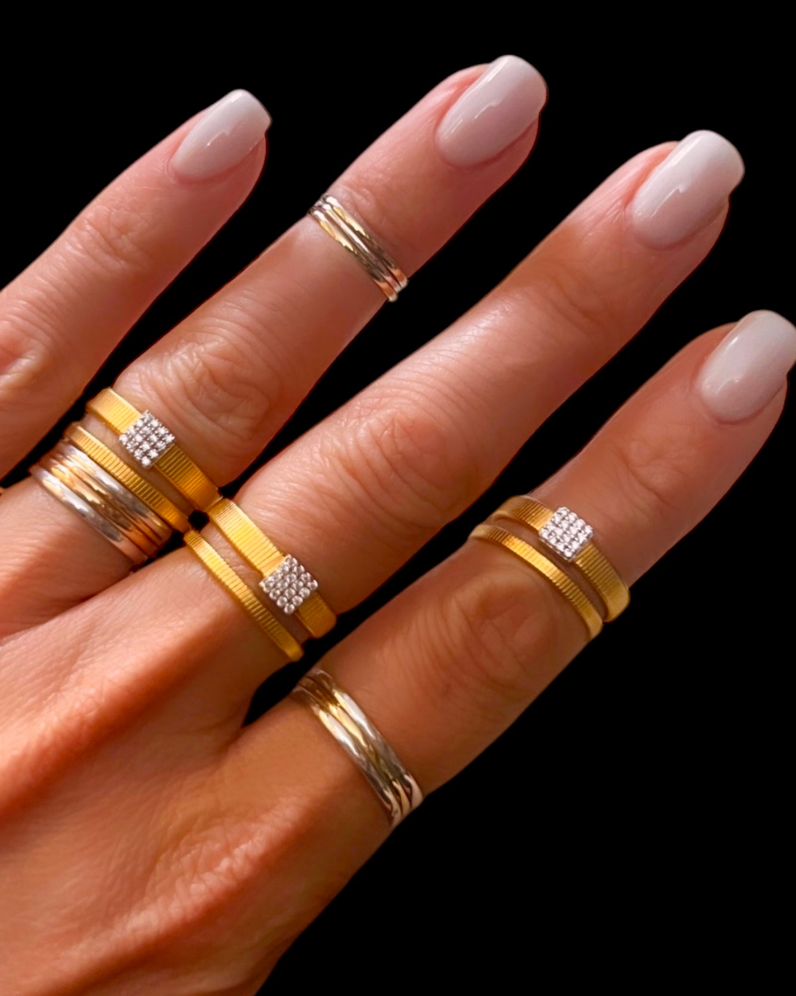 Solitaire Ring in Silver and Gold Plated Silver