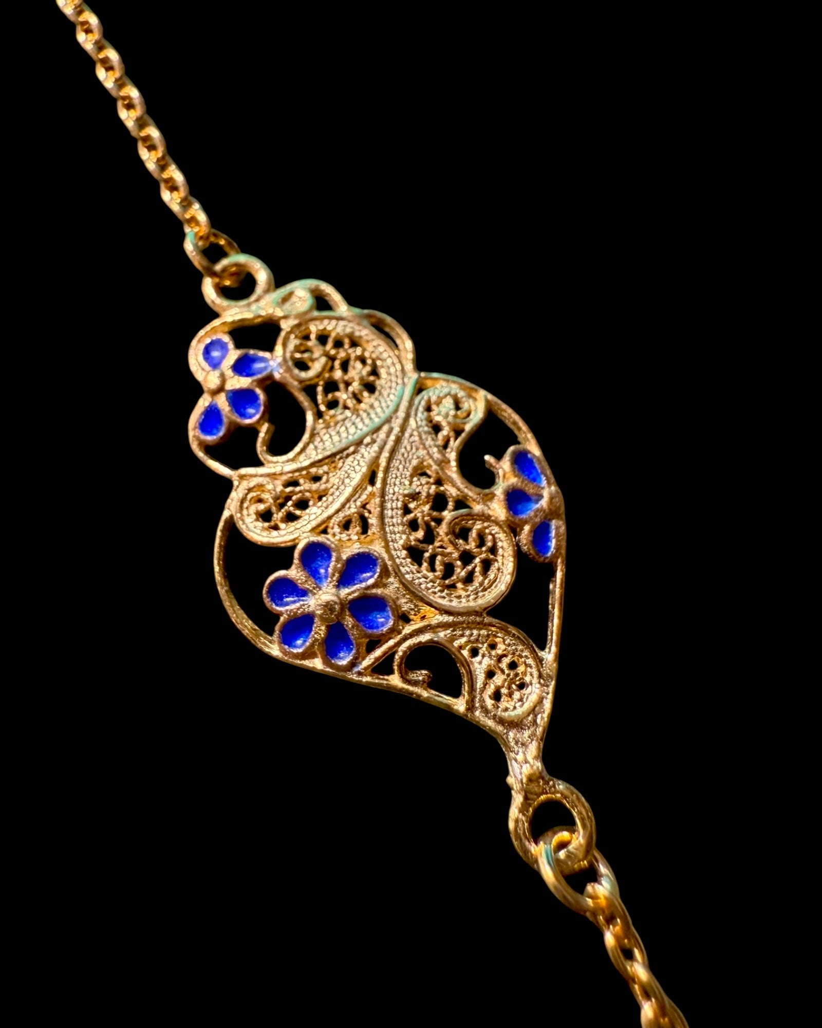 Pulseira Coração de Viana em Prata Dourada