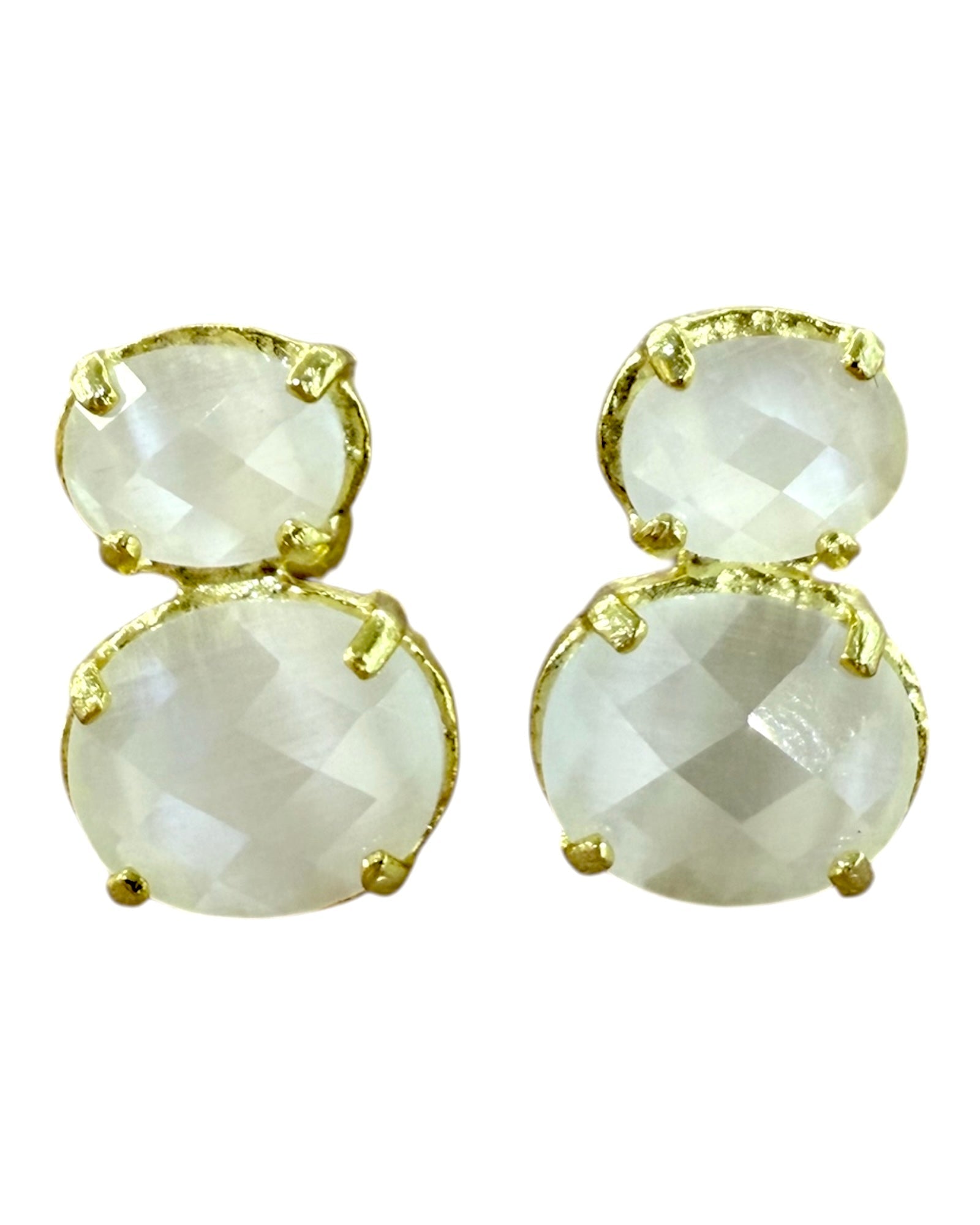 Gold Plated Silver Leaf Earrings