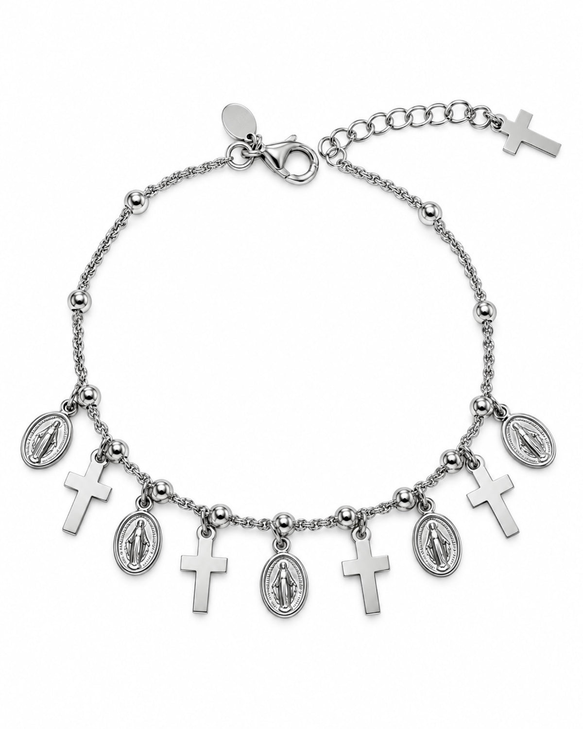 Bracelet with Symbols in Silver