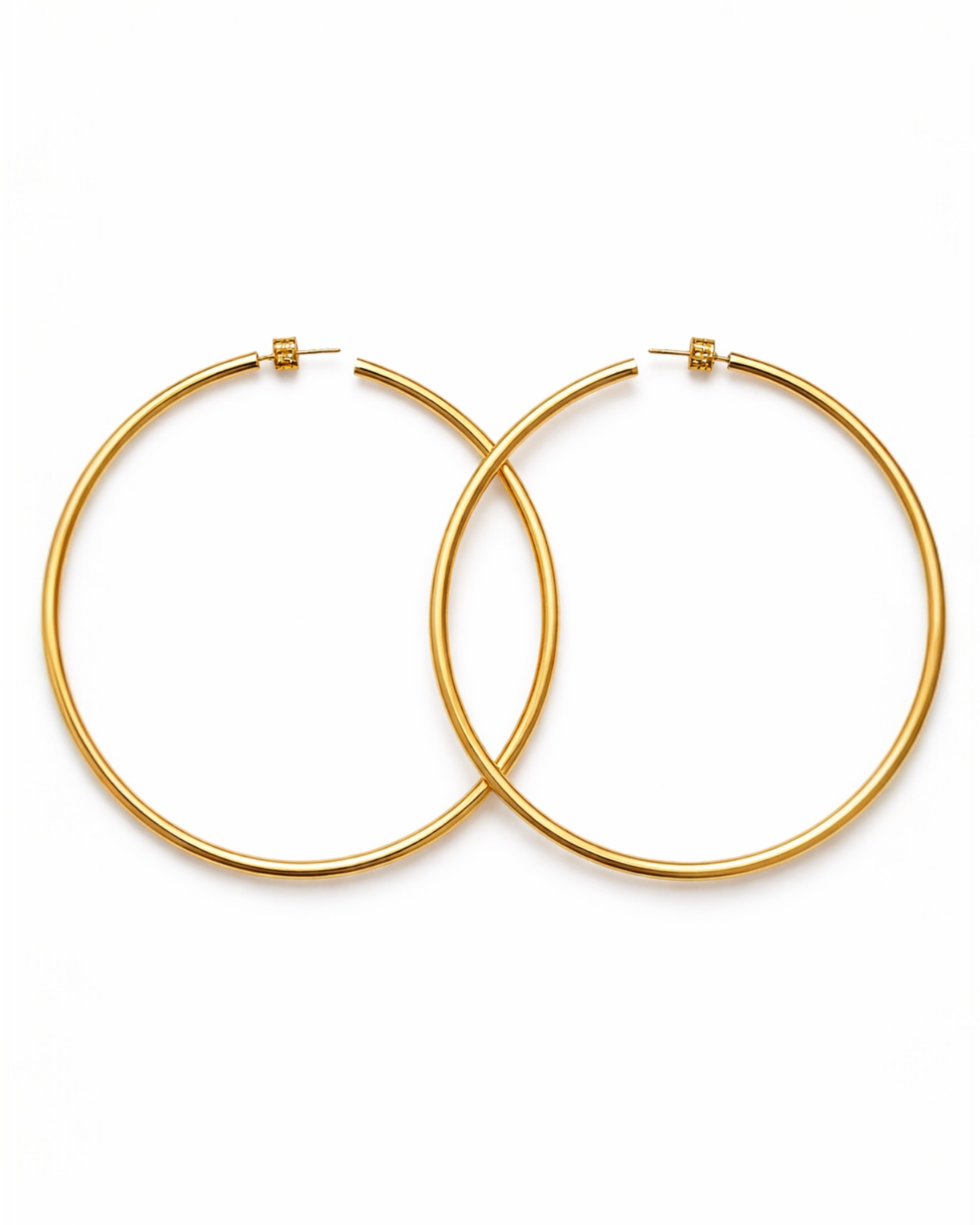 Gold Plated Silver Hoop Earrings