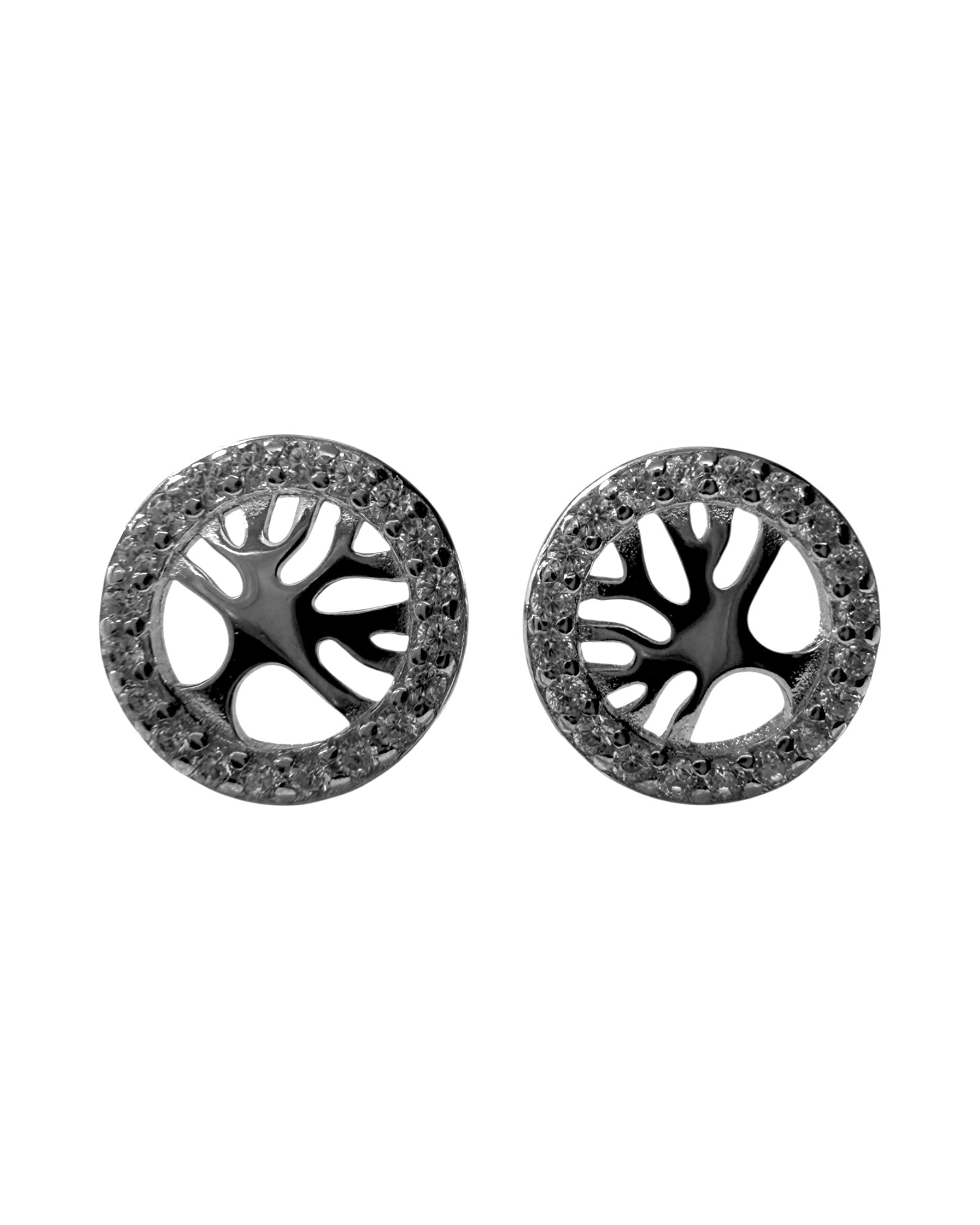 Drop Earrings in Pink Silver