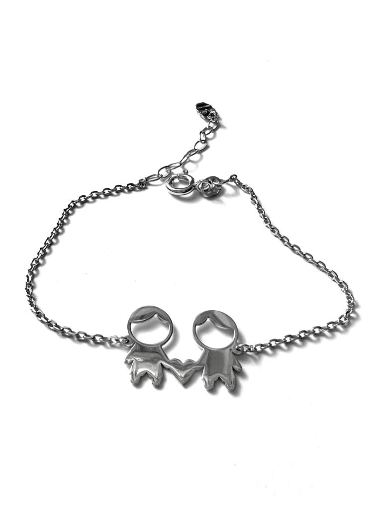 Pulseira Meninos em Prata