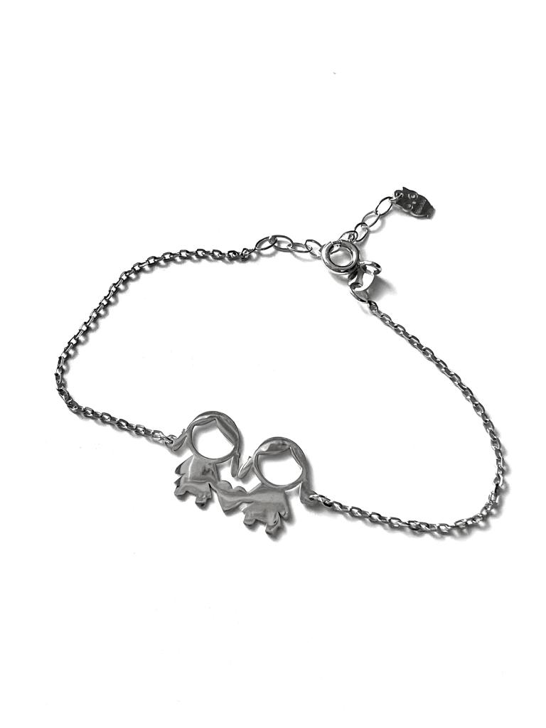 Pulseira Meninas em Prata