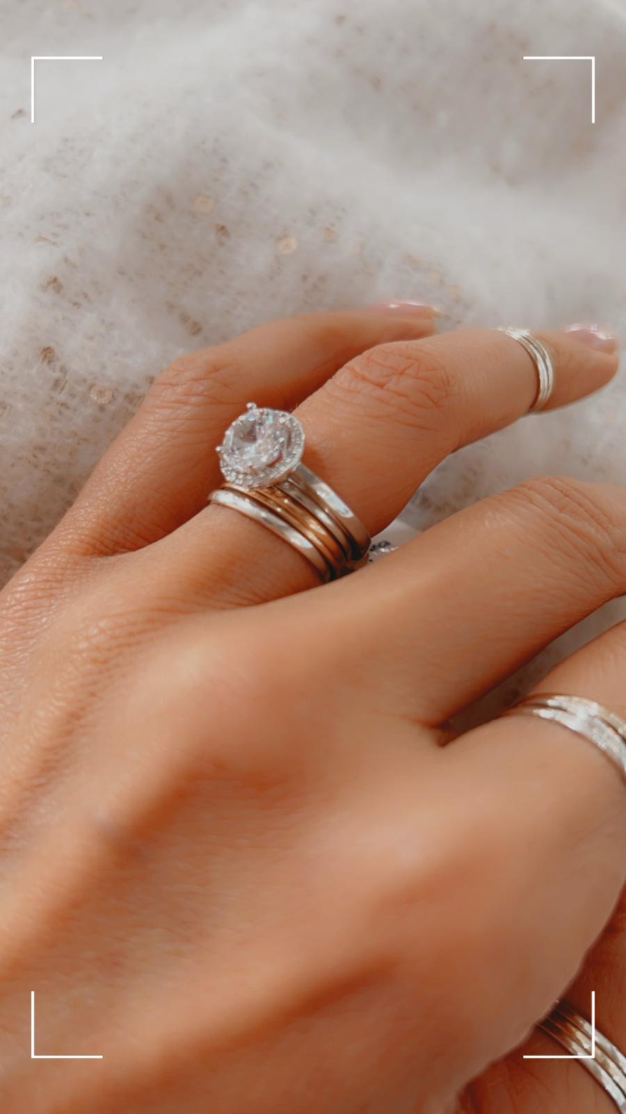 Silver Solitaire Ring