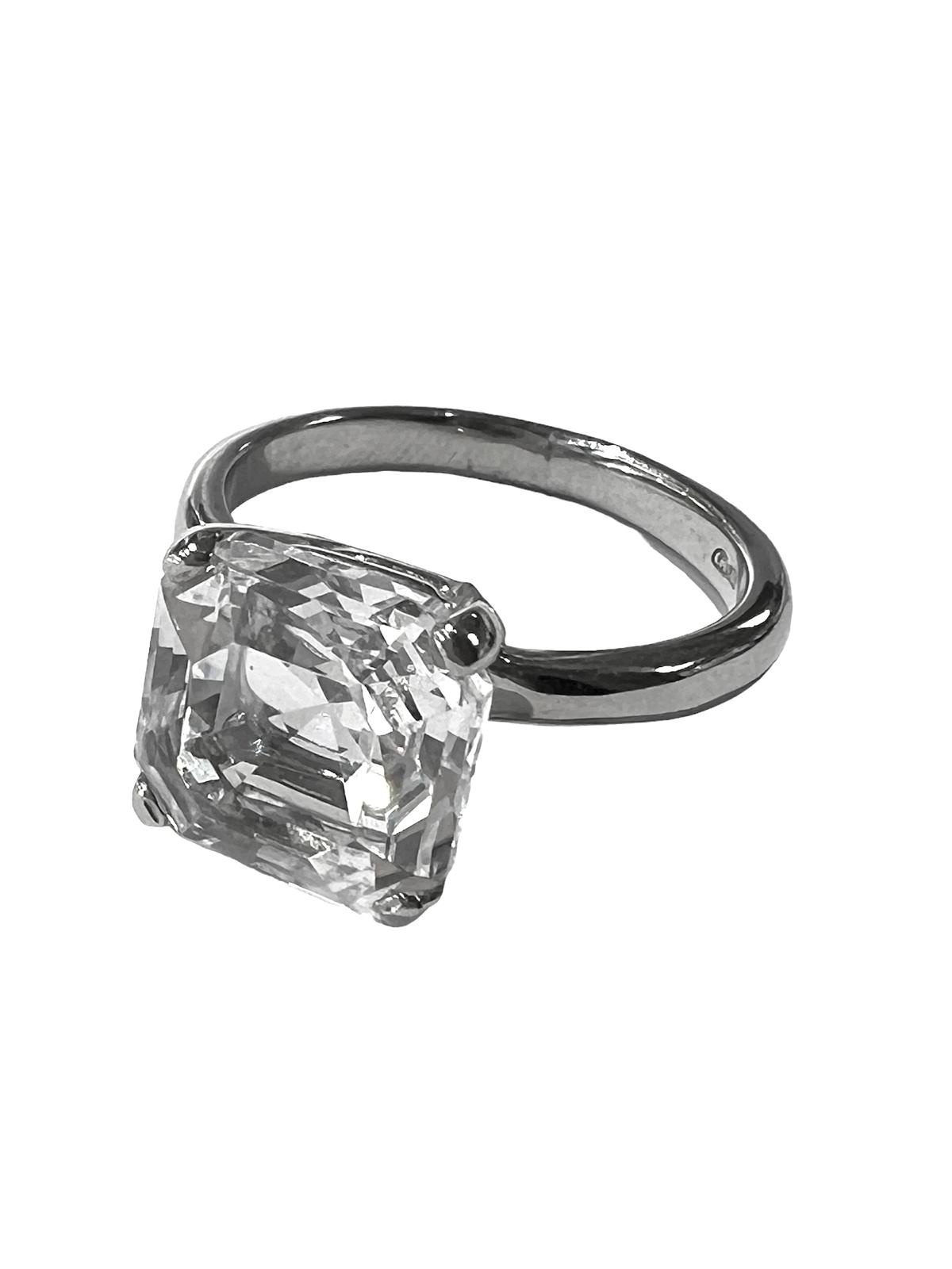 Silver Solitaire Ring