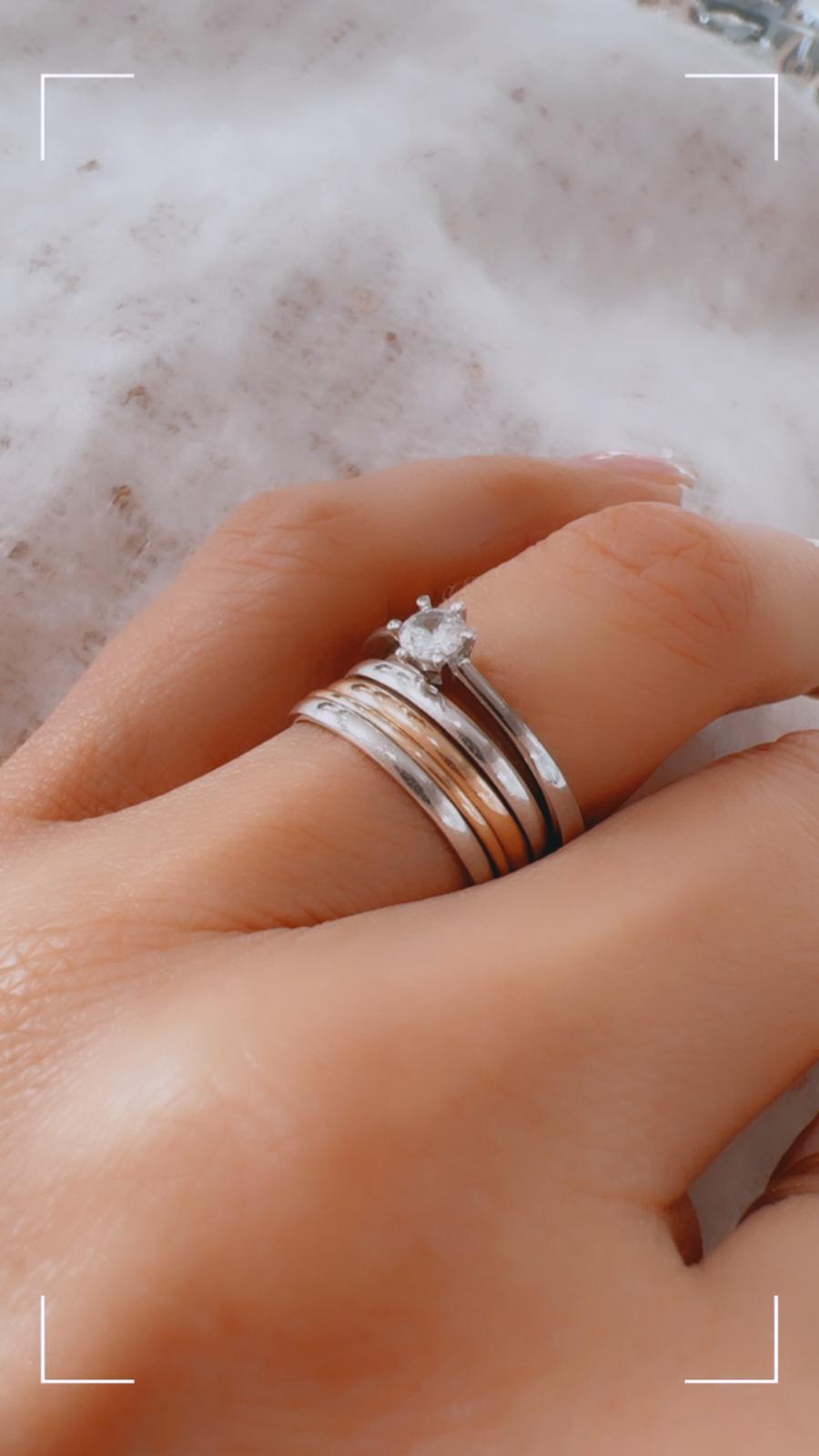 Silver Solitaire Ring
