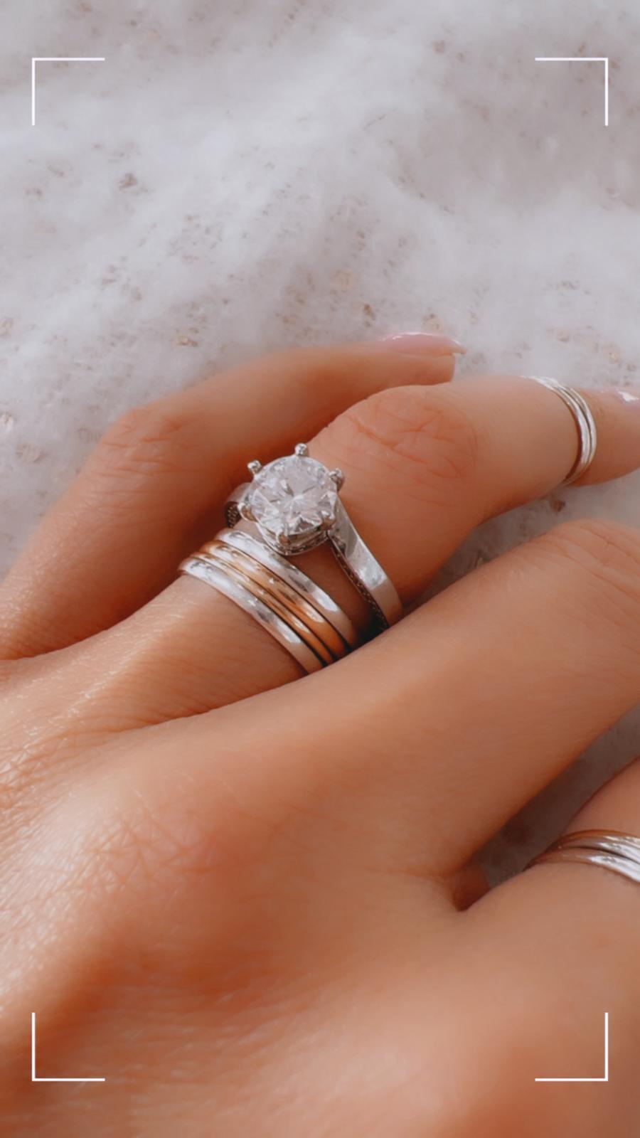 Silver Solitaire Ring