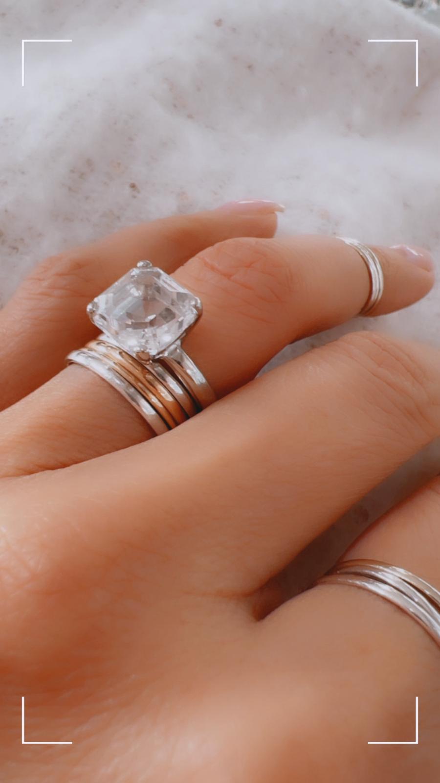 Silver Solitaire Ring