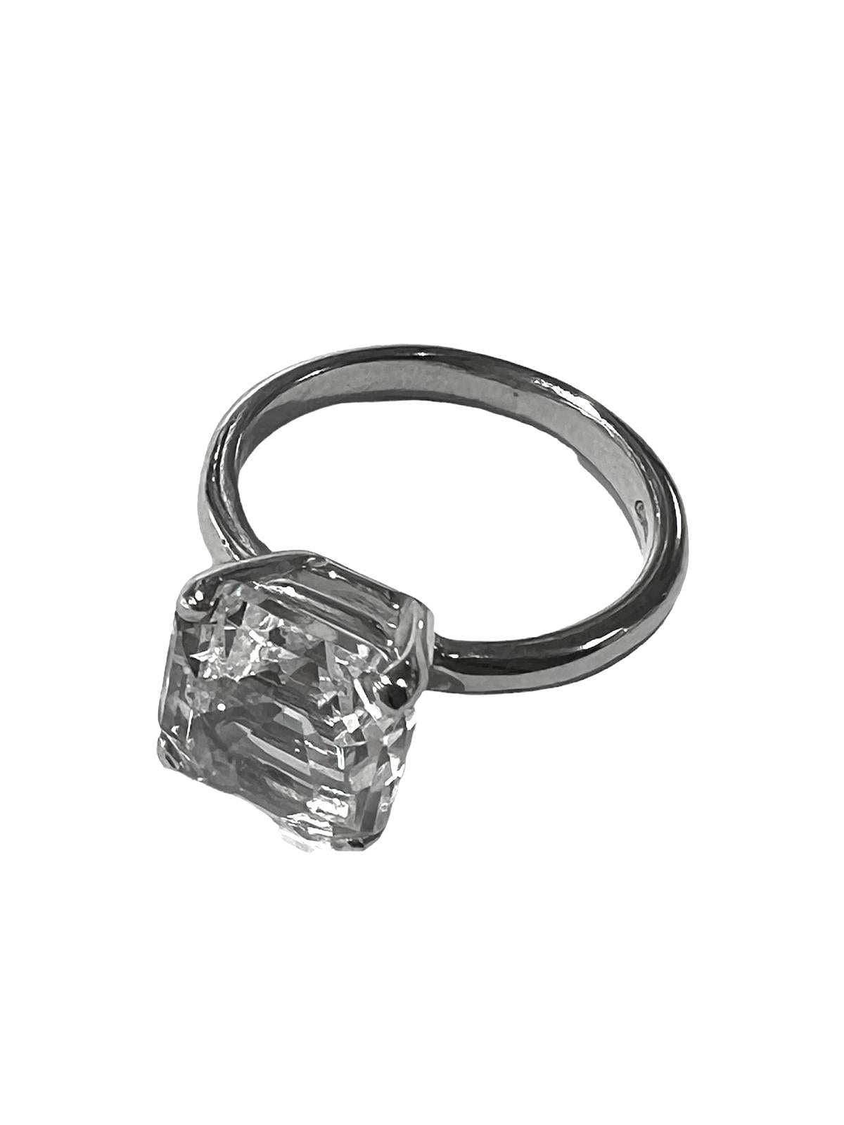 Silver Solitaire Ring