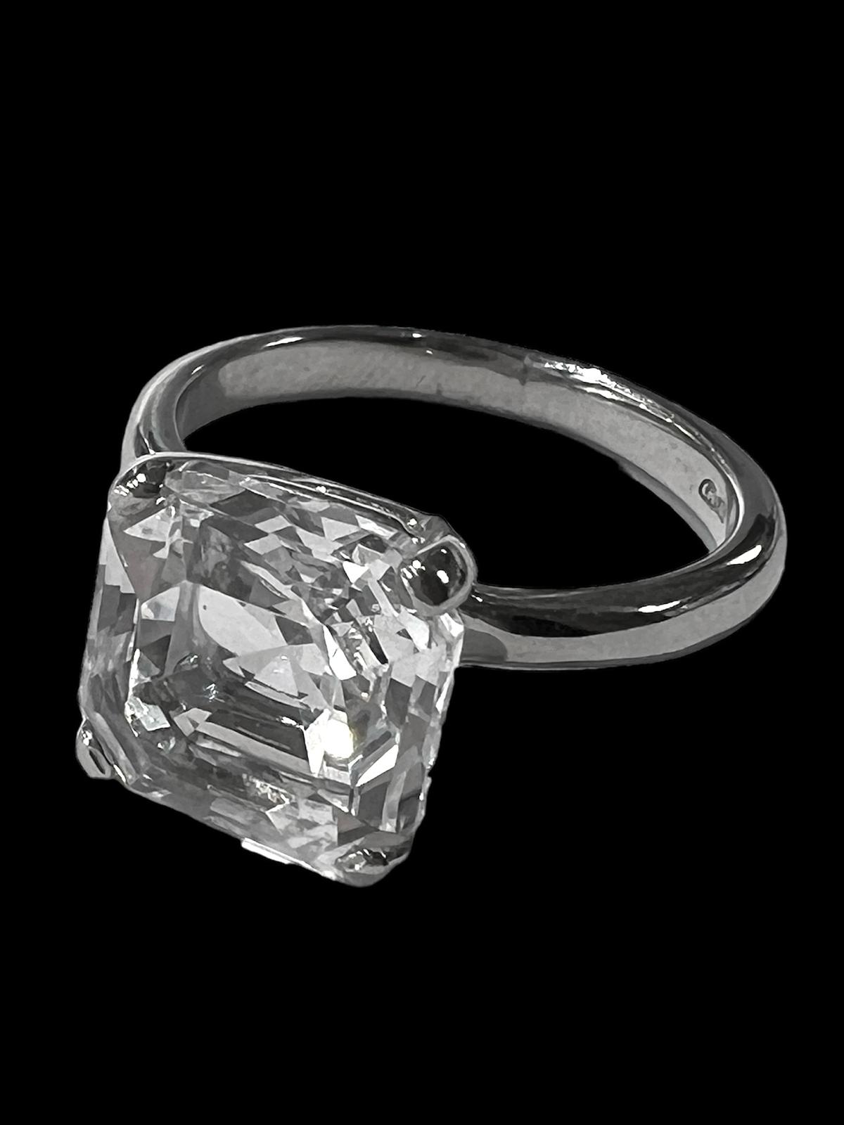 Silver Solitaire Ring