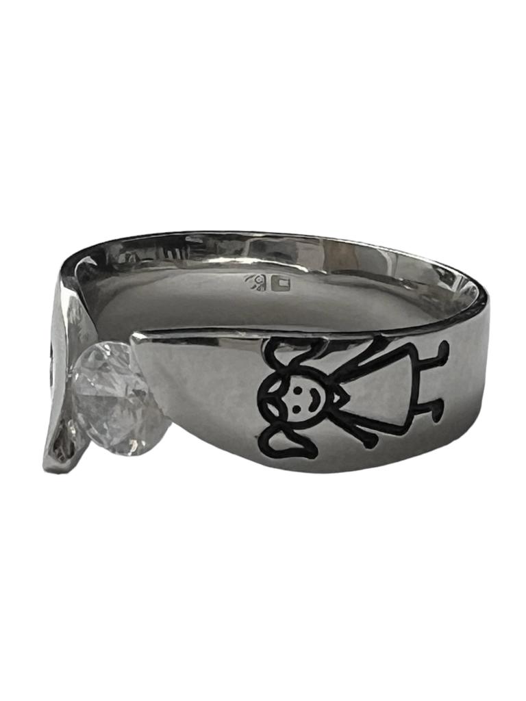 Marta name ring in customizable silver