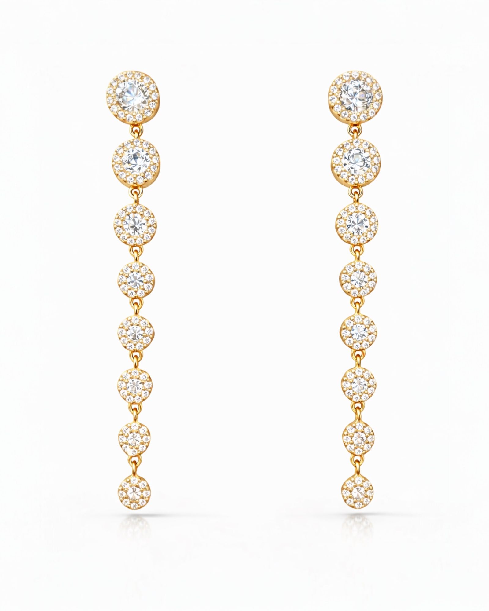 Gold-plated silver earrings with a gradient shine.