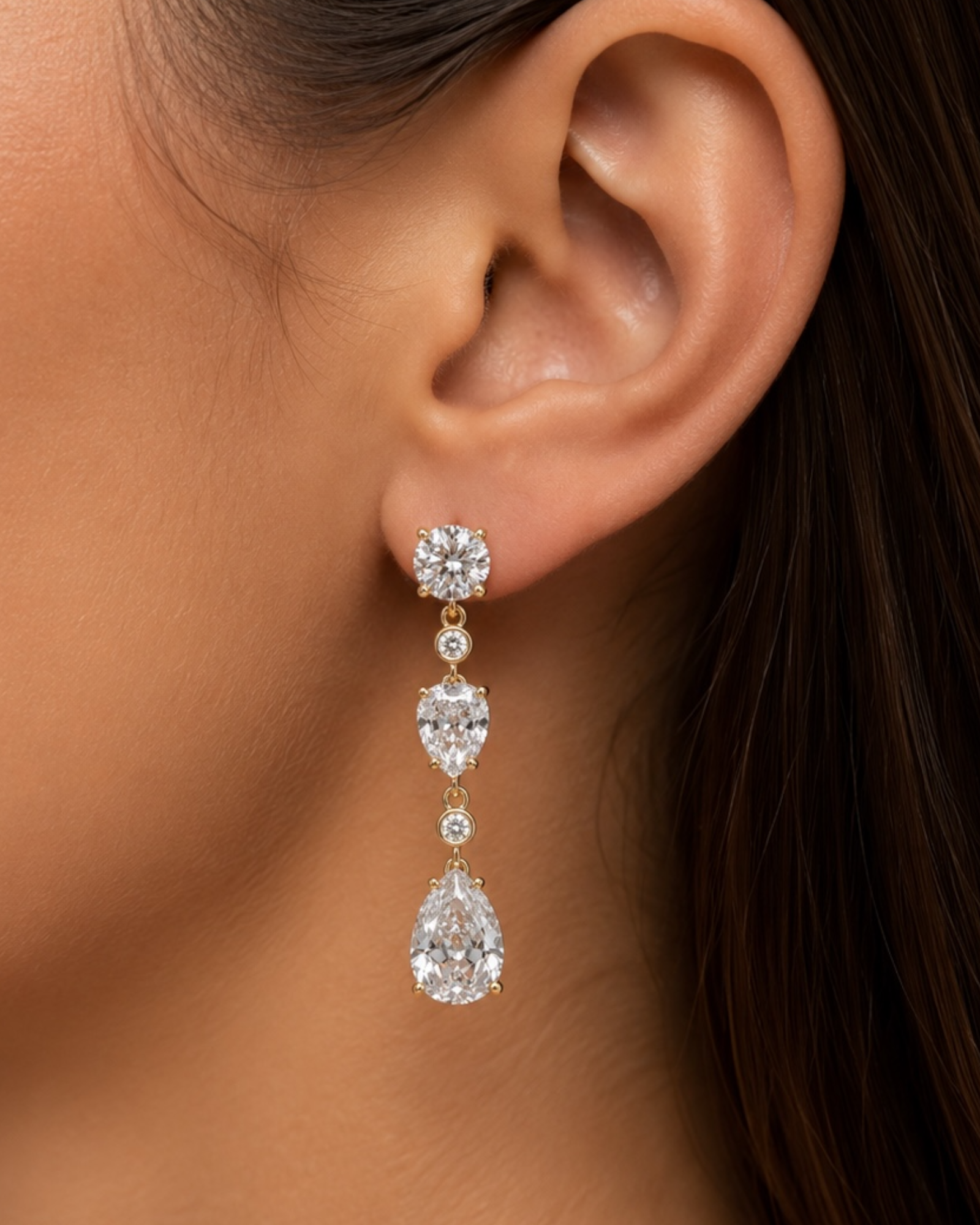 Rose Gold Teardrop Earrings