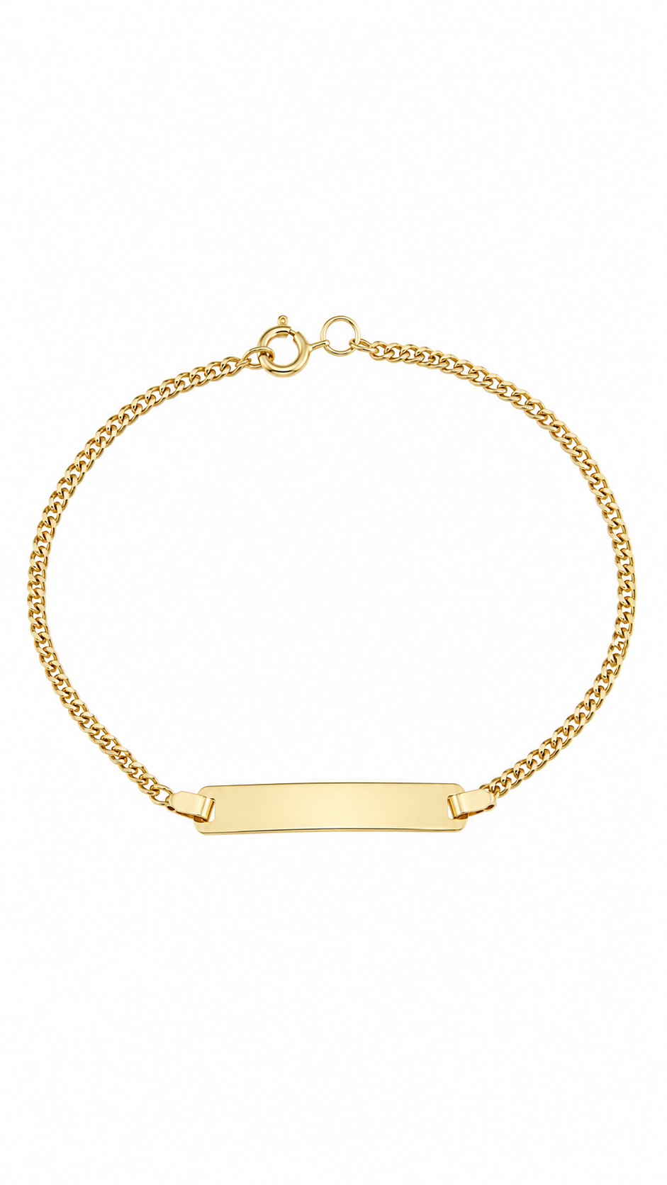 Pulseira Criança com Chapa Personalizável em Ouro