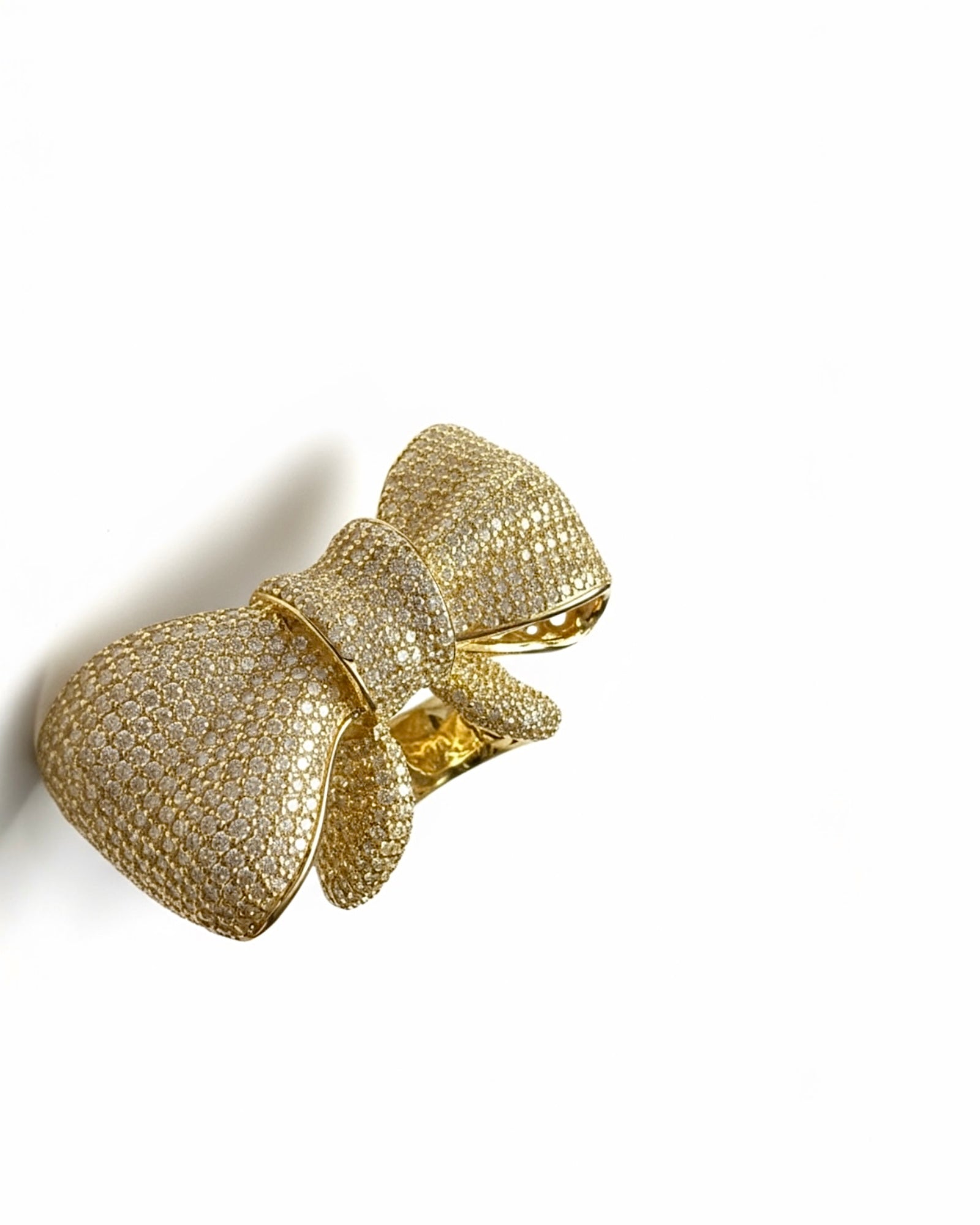 Anel Laço em Prata Dourada