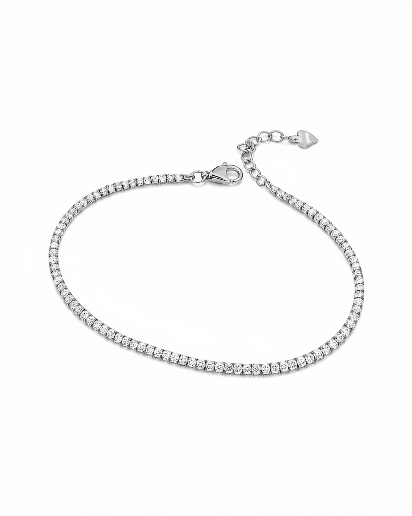 Pulseira com Brilho em Prata