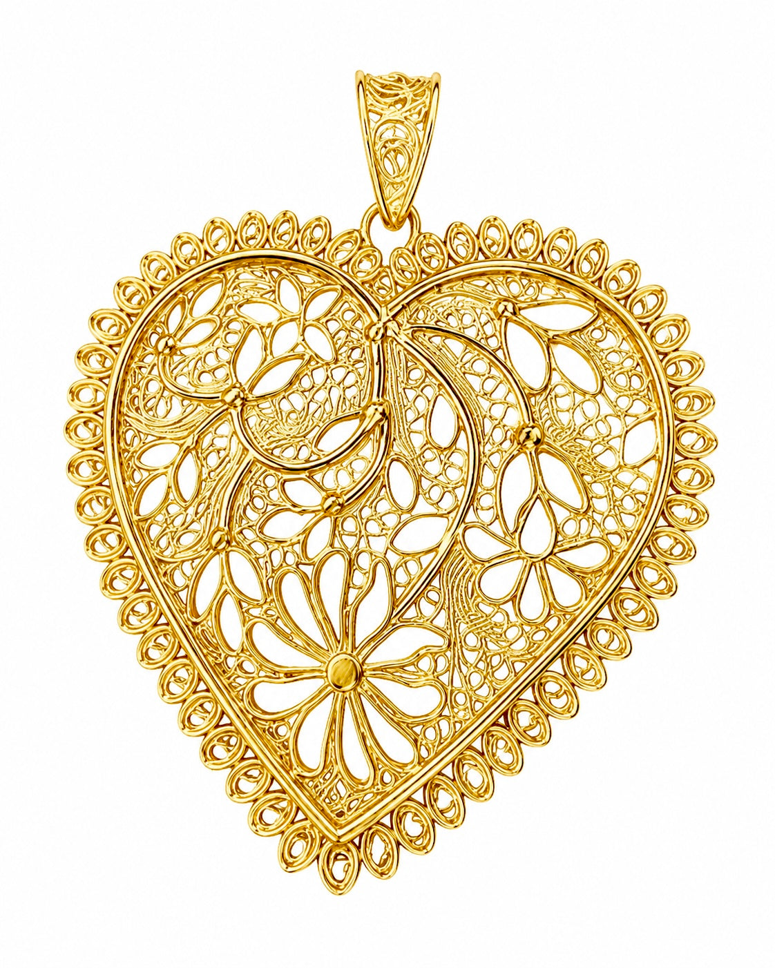 Double Heart of Viana Medal in Gilded Silver