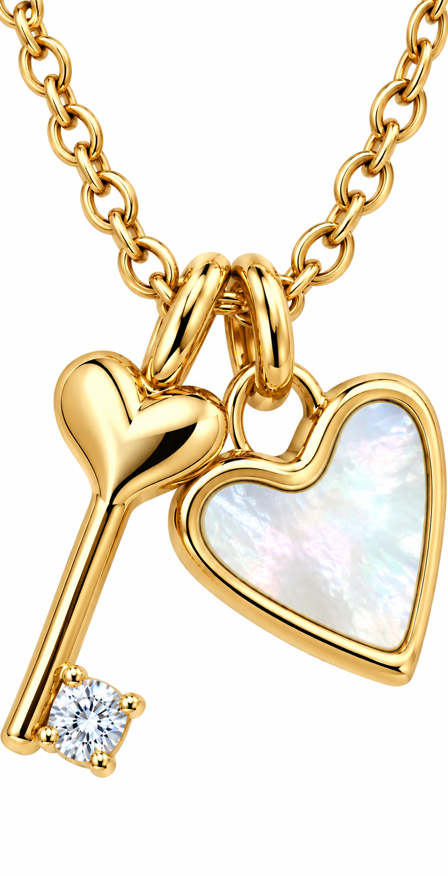 Colar Amor Secreto em Prata Dourada