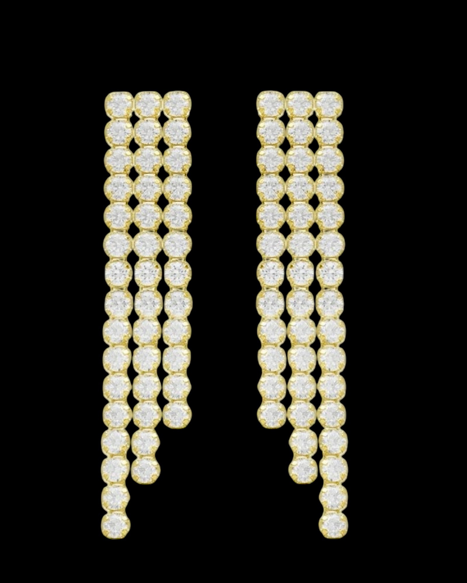 Silver party earrings