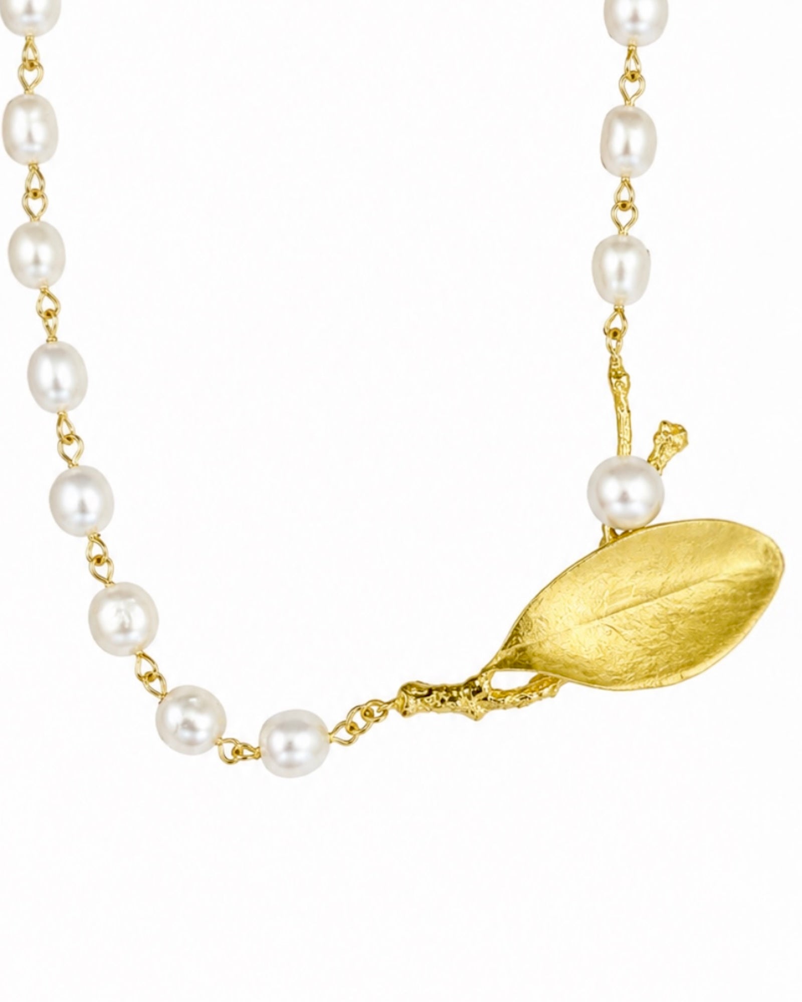 Necklace with Pearls in Gold-Plated Silver