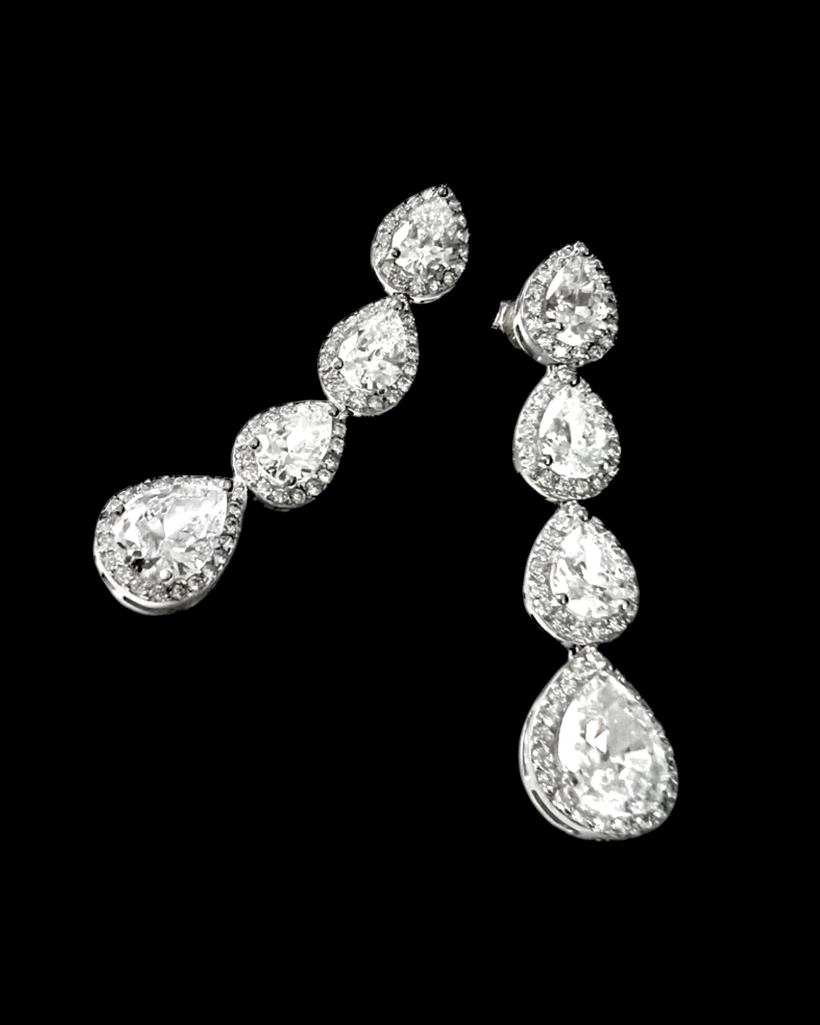 Silver party earrings