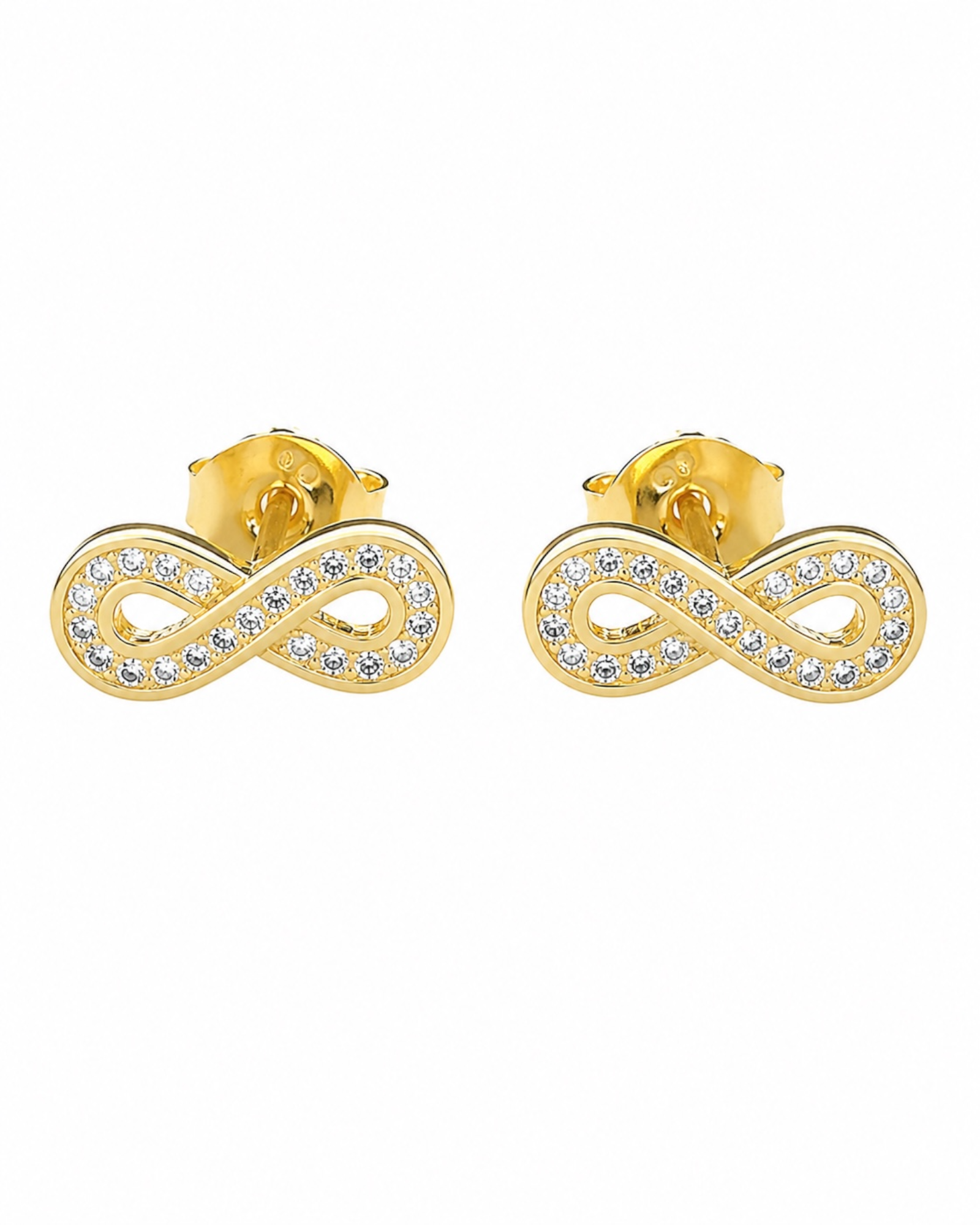 Infinity Earrings in Gold-Plated Silver