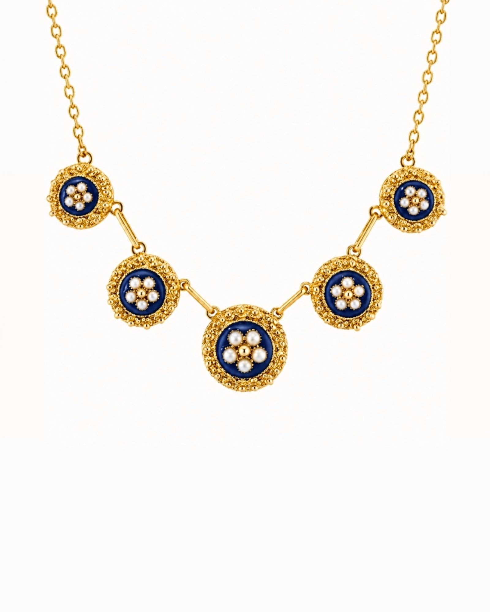 Gold-plated silver snail necklace