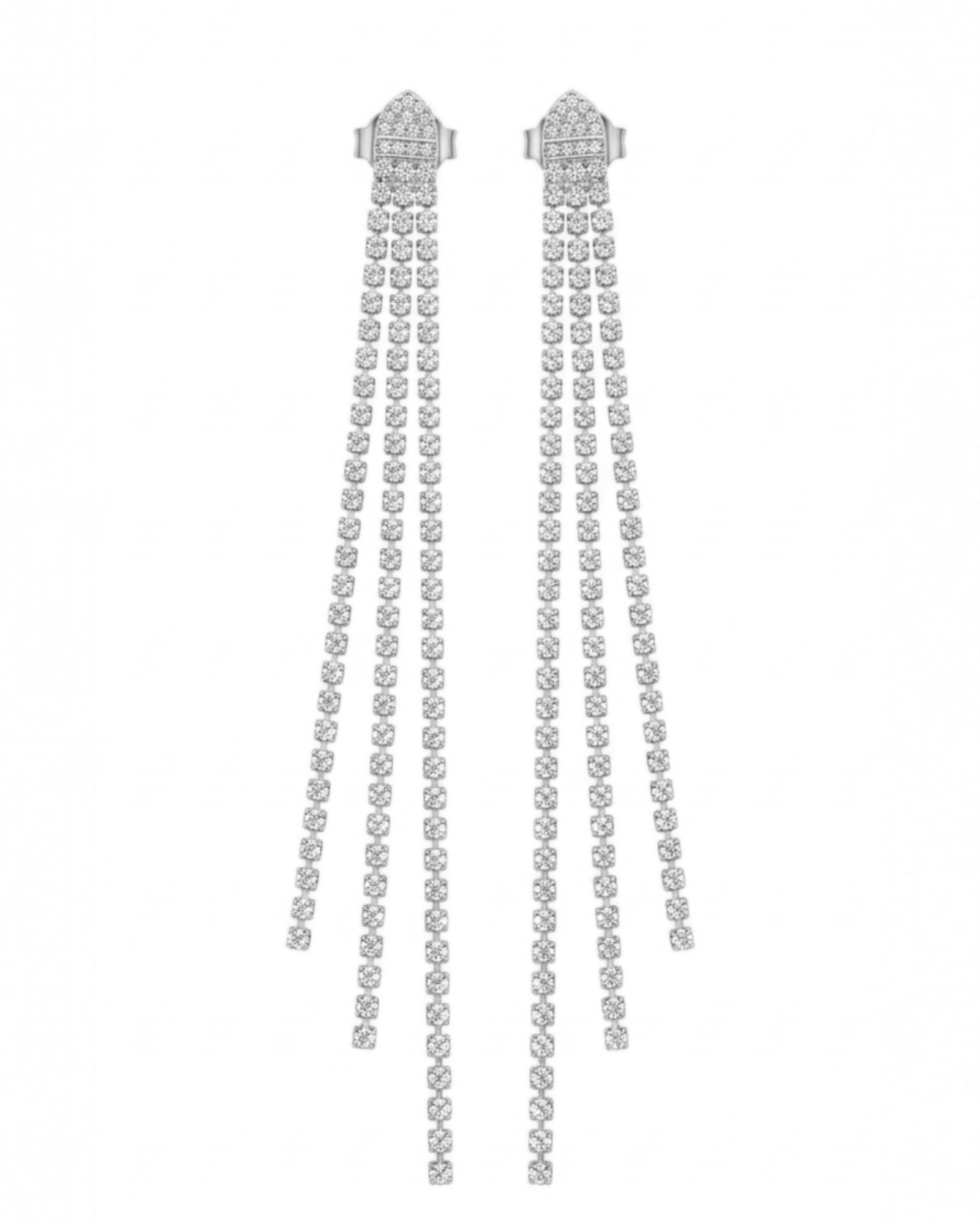 Brincos Festa em Prata Branca