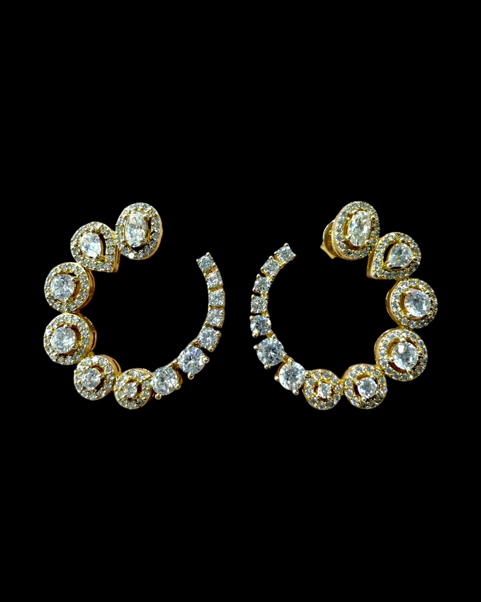 Gold Silver Glitter Earrings